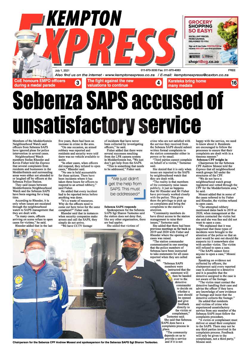 Kempton Express 01 July 2021 page 1
