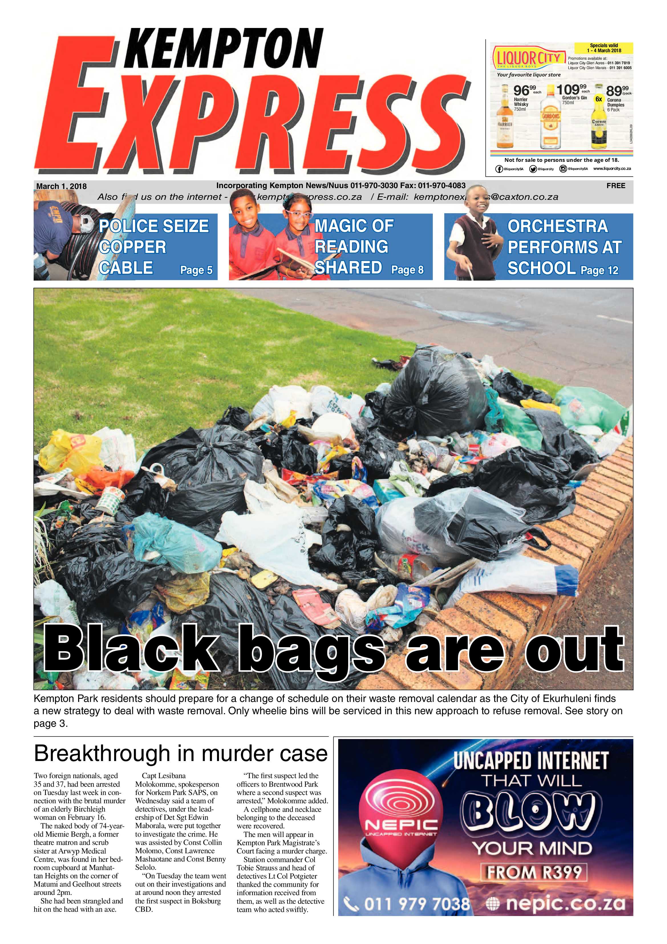 Kempton Express 01 March 2018 page 1