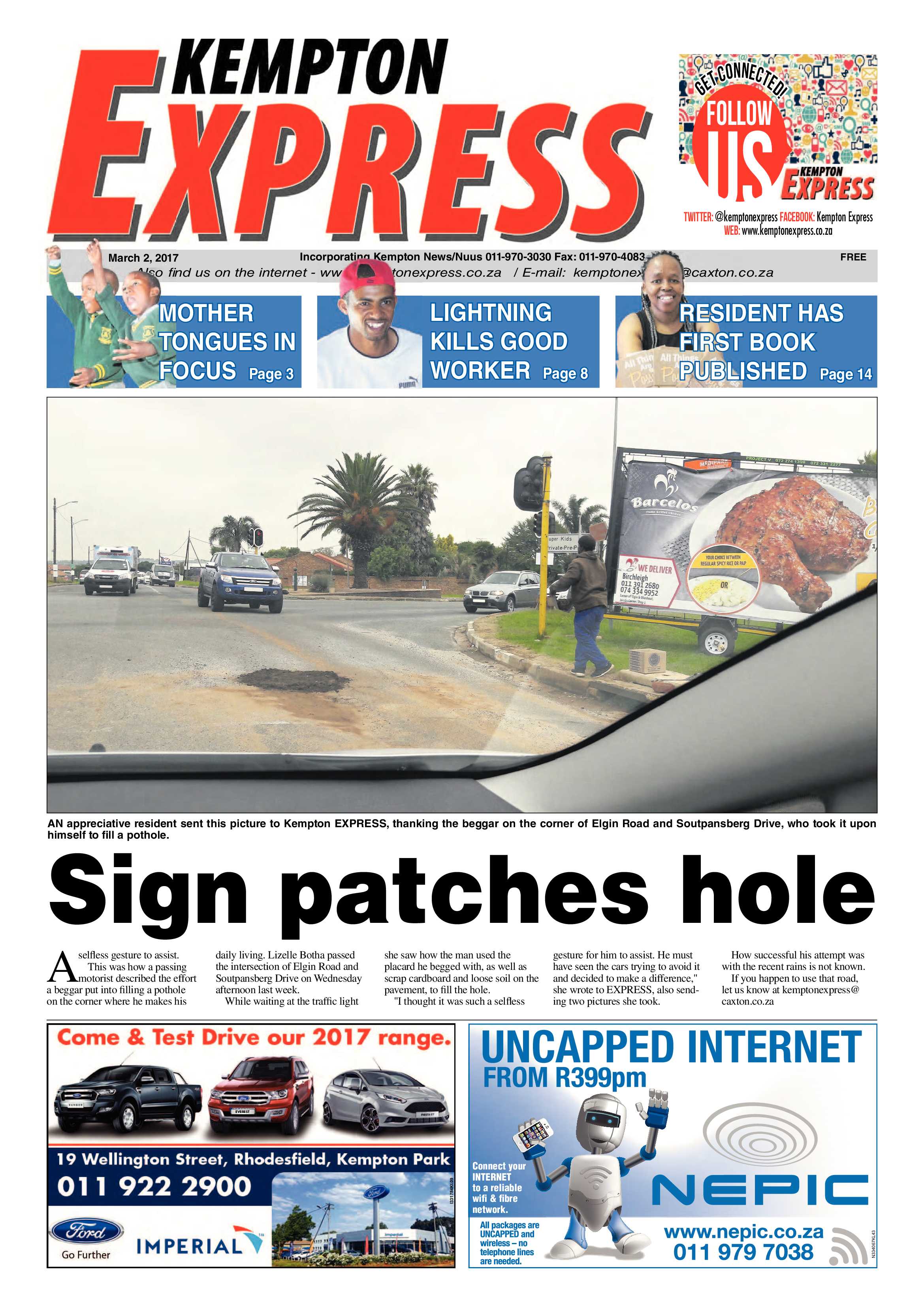 Kempton Express 02 March 2017 page 1