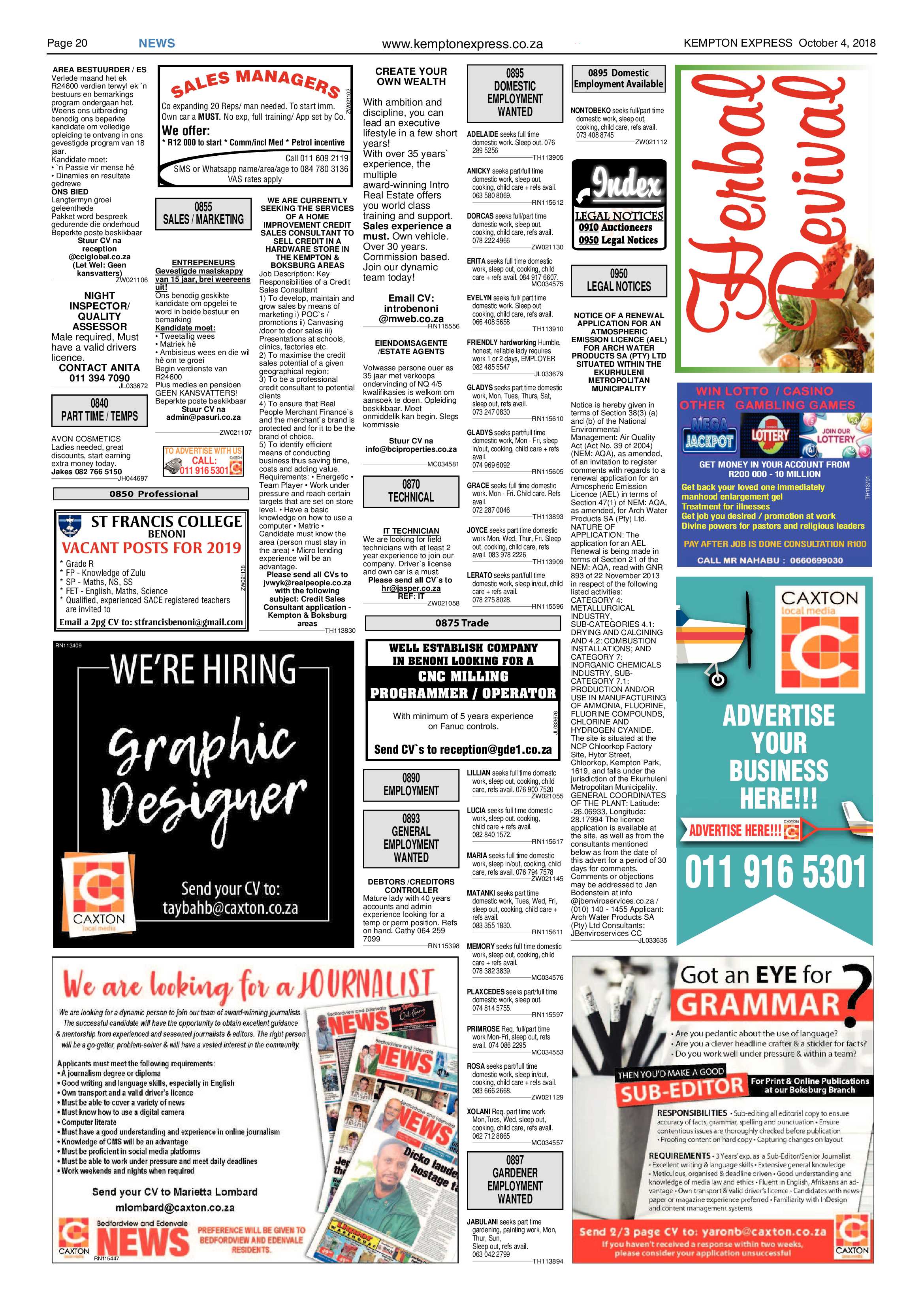 Kempton Express 04 October 2018 page 20