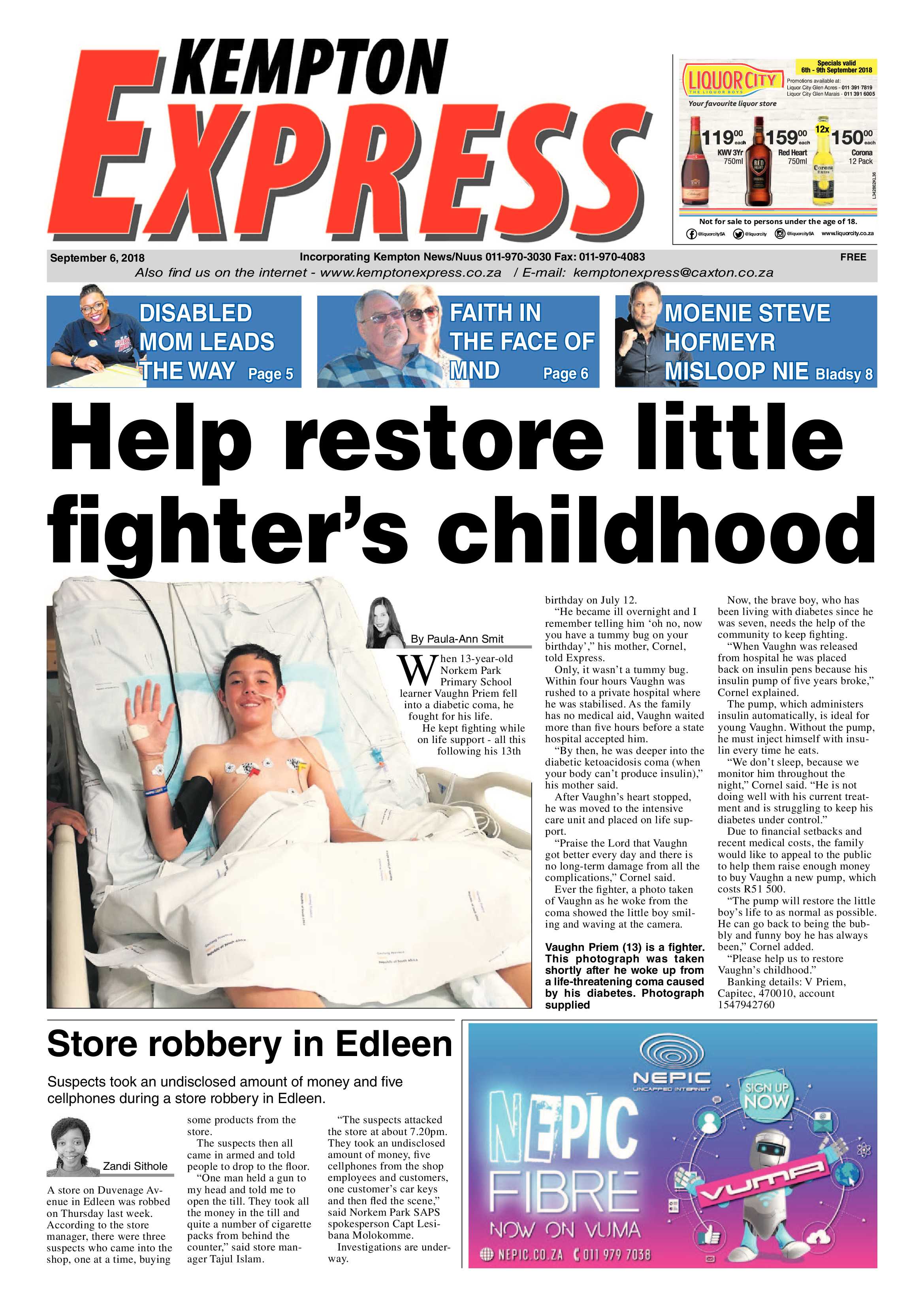 Kempton Express 06 September 2018 page 1