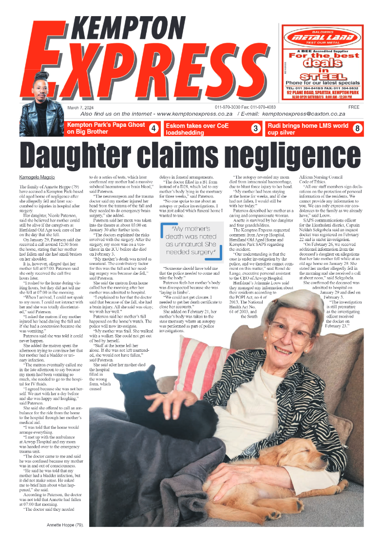 Kempton Express 07 March 2024 page 1