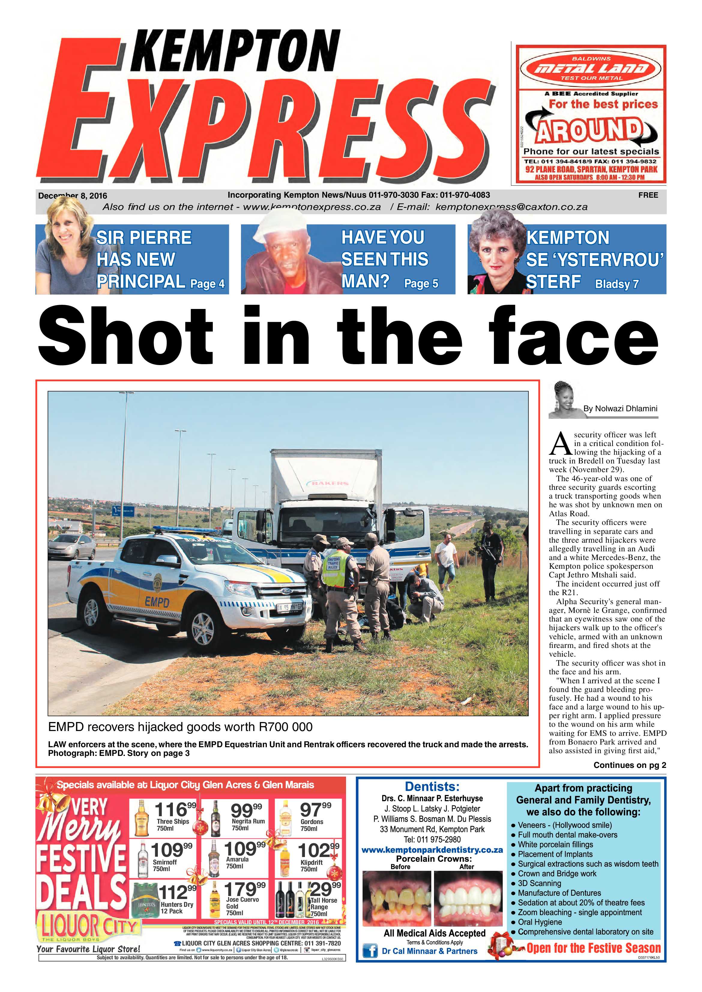 Kempton Express 08 December 2016 page 1
