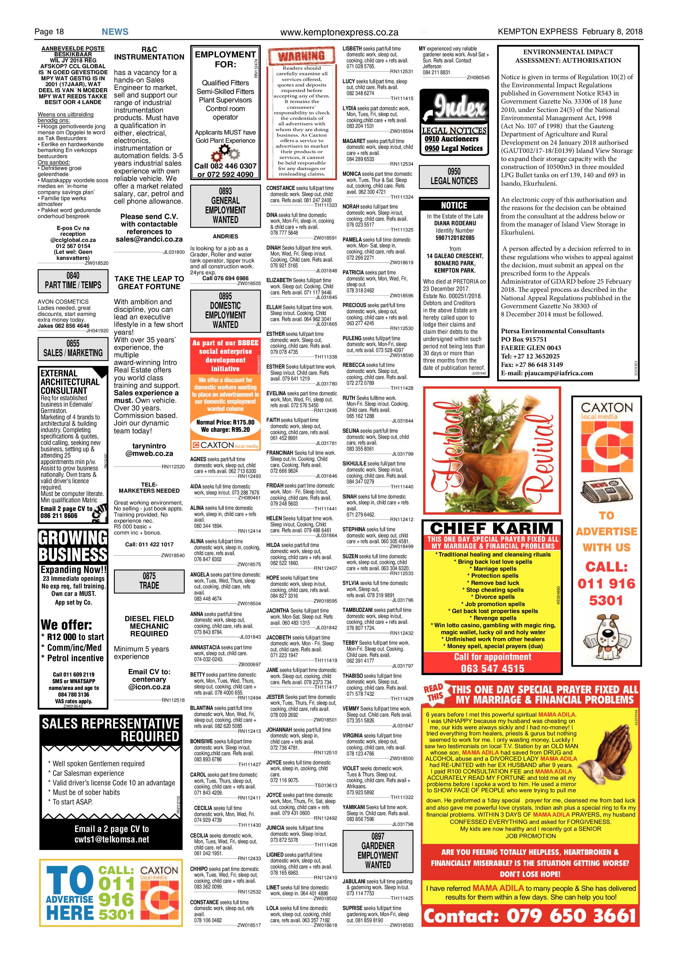 Kempton Express 08 February 2018 page 18