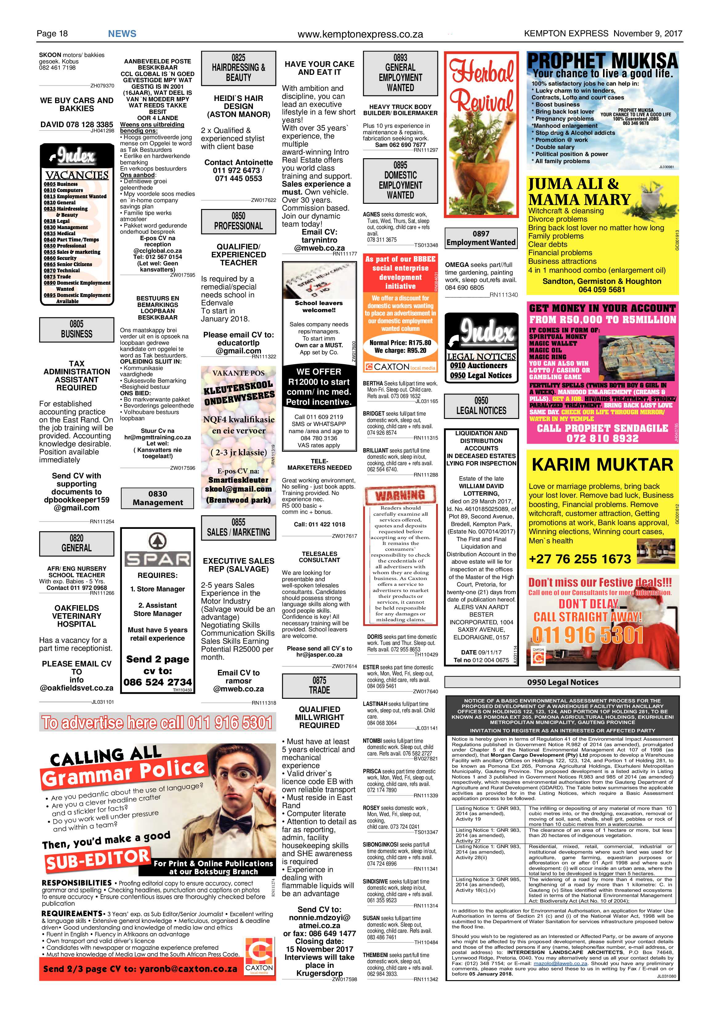 Kempton Express 09 November 2017 page 18