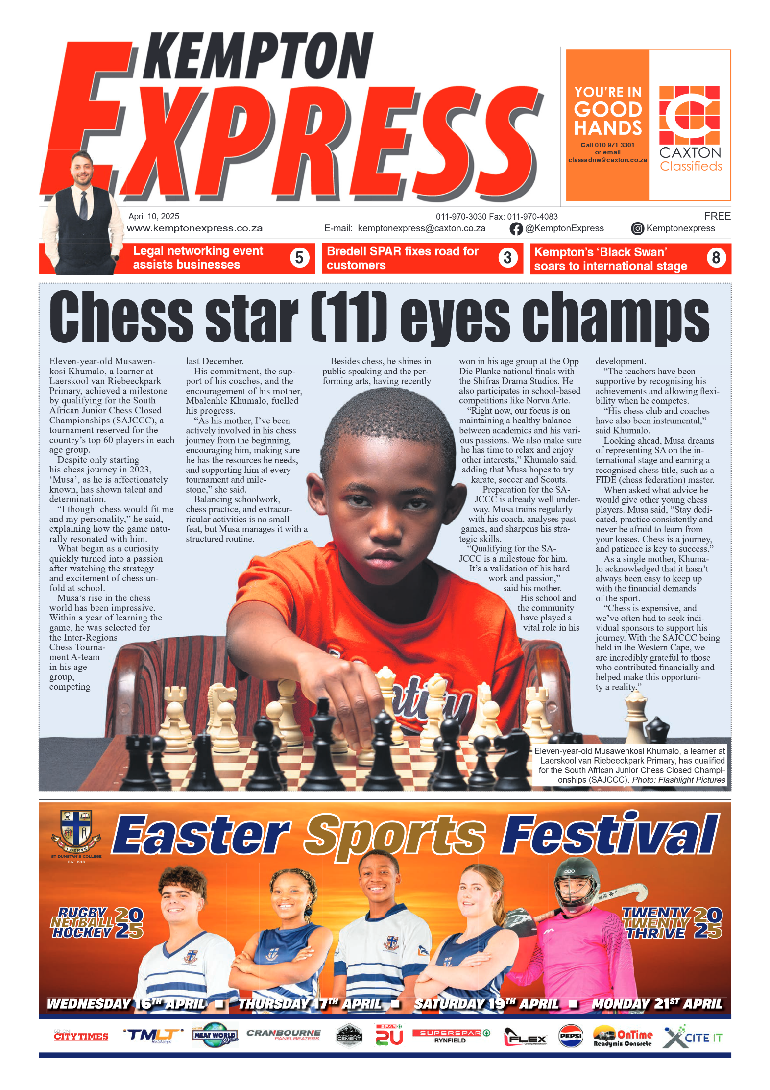 Kempton Express 10 April 2025 page 1