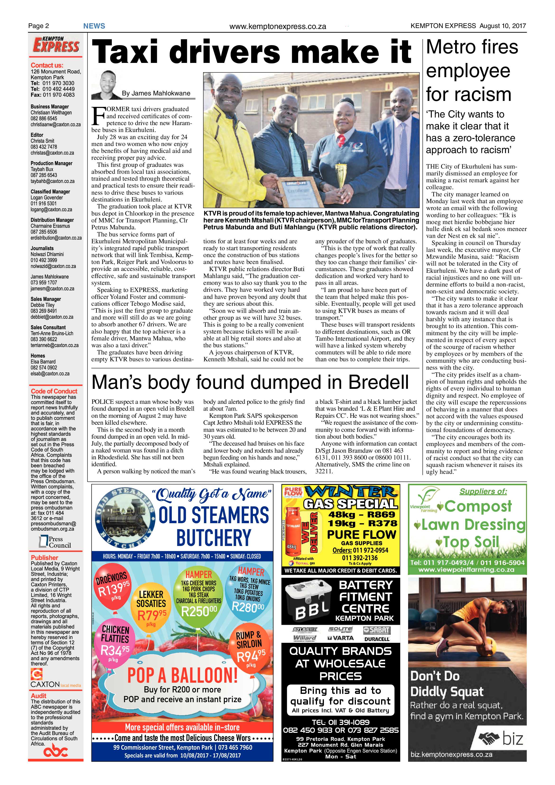 Kempton Express 10 August 2017 page 2