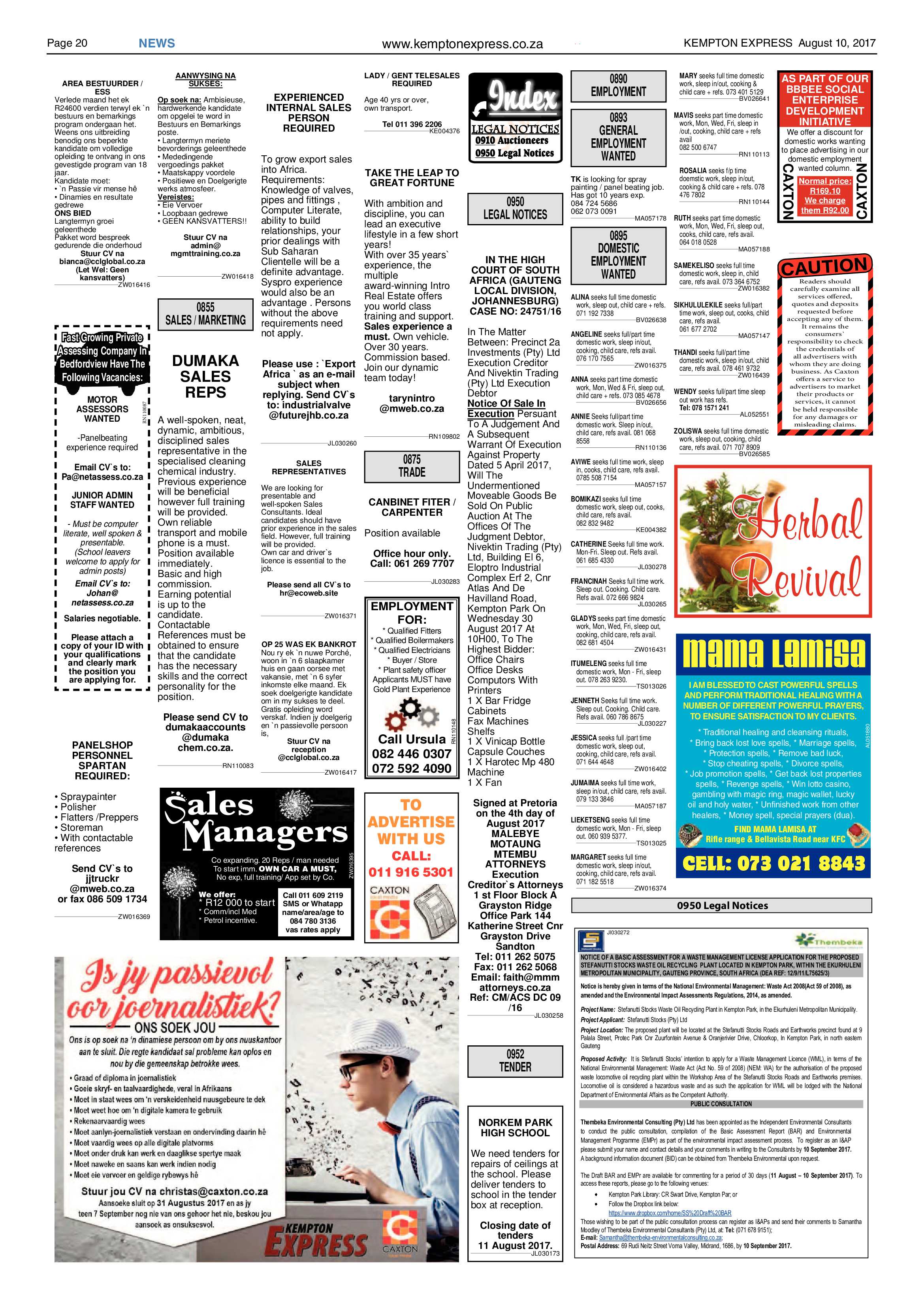 Kempton Express 10 August 2017 page 20