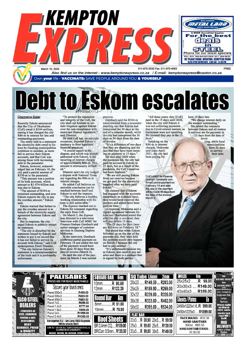 Kempton Express 10 March 2022 page 1