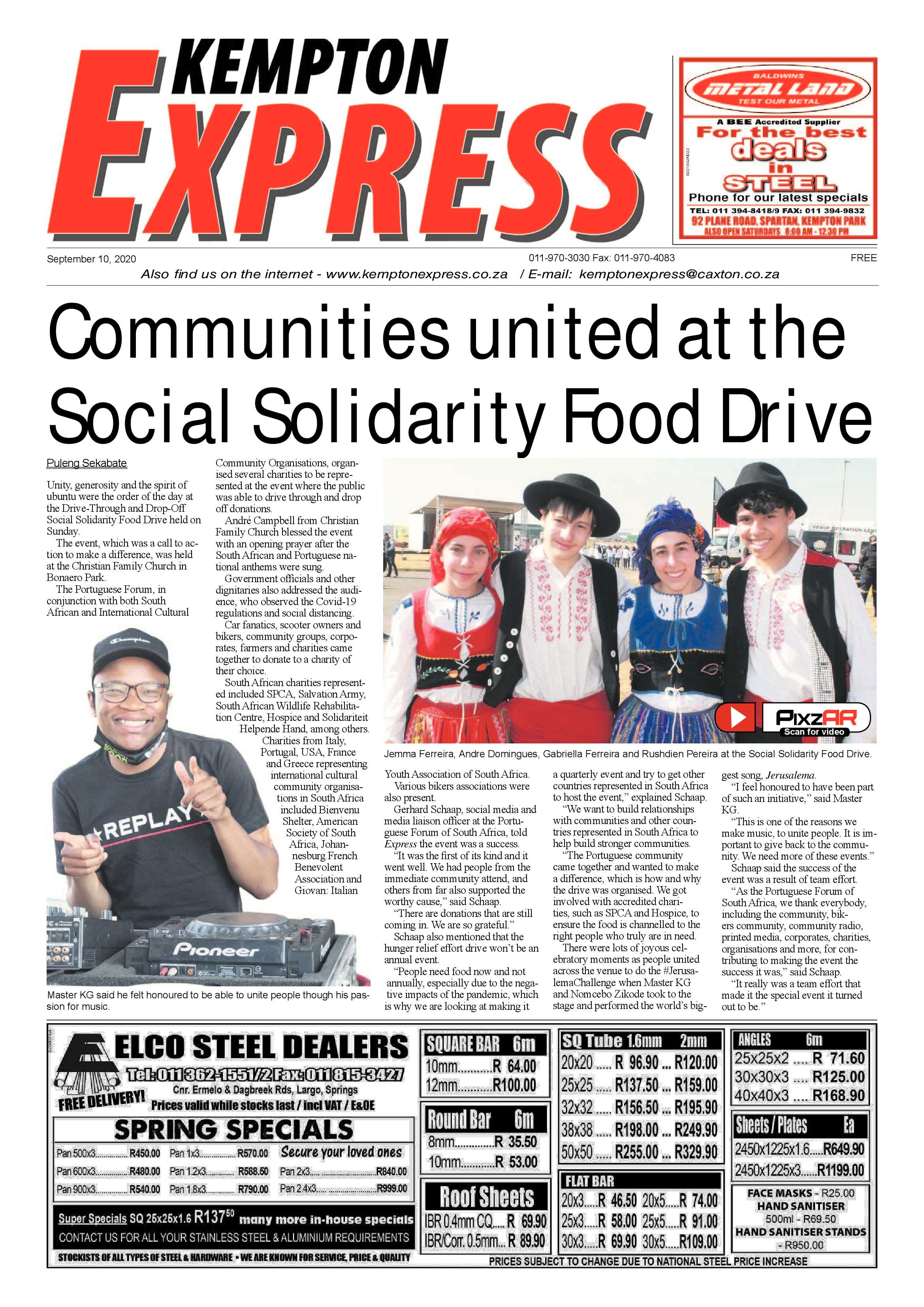 Kempton Express 10 September 2020 page 1