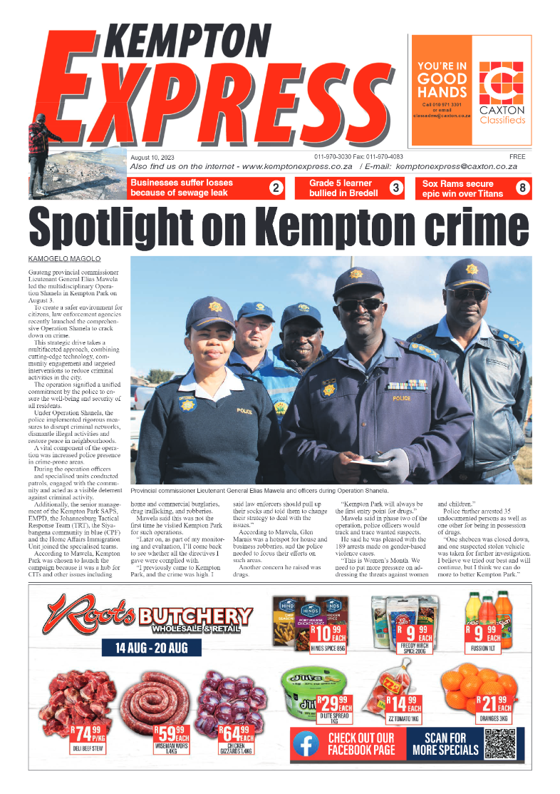 Kempton Express 10 August 2023 page 1