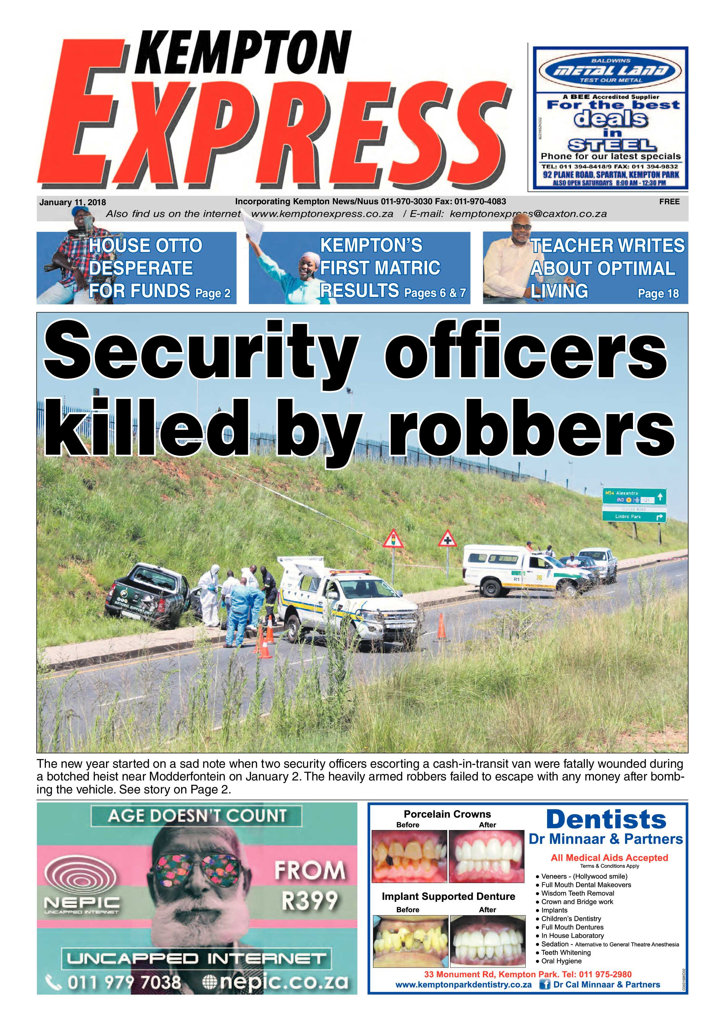 Kempton Express 11 January 2018 page 1