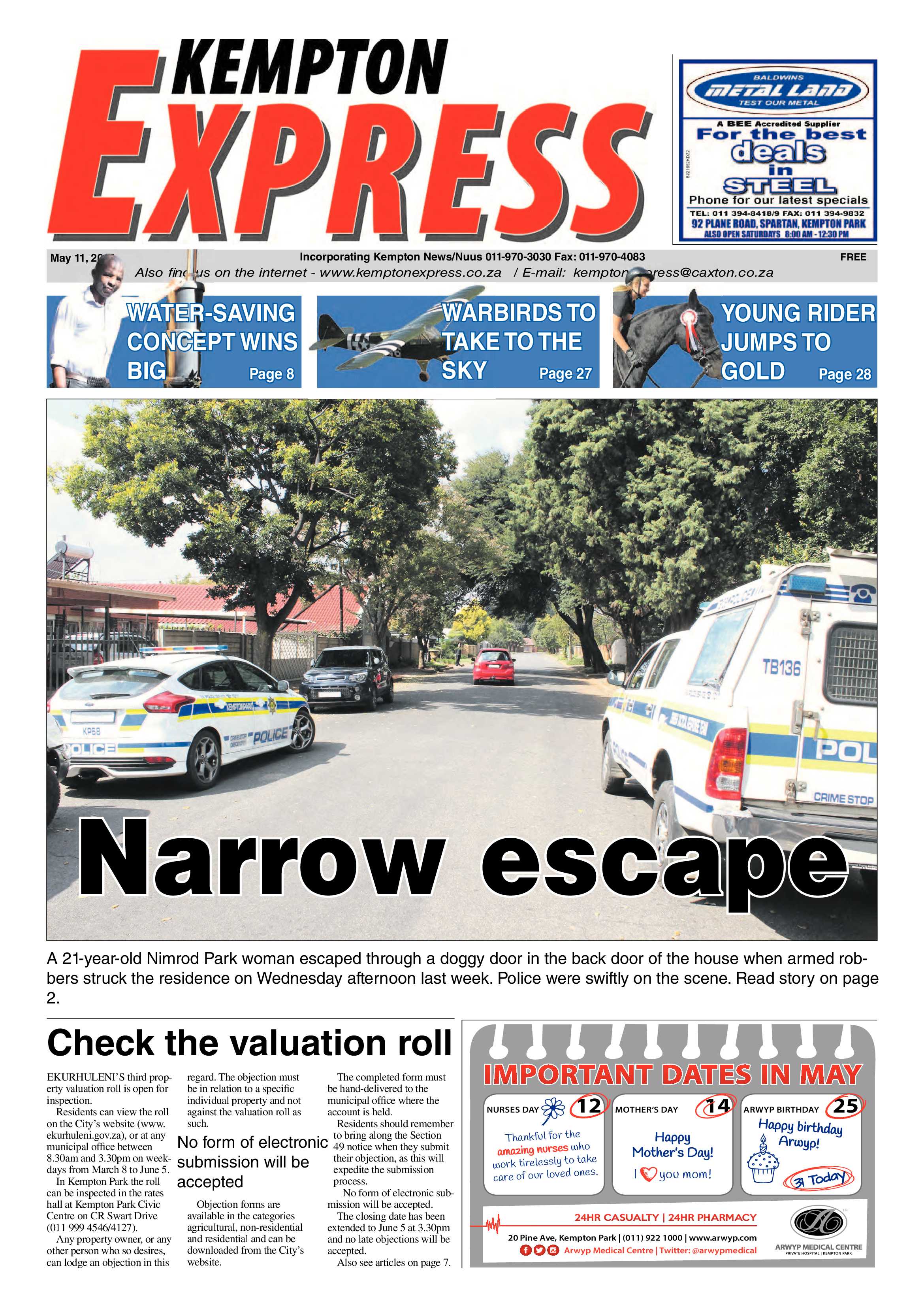 Kempton Express 11 May 2017 page 1