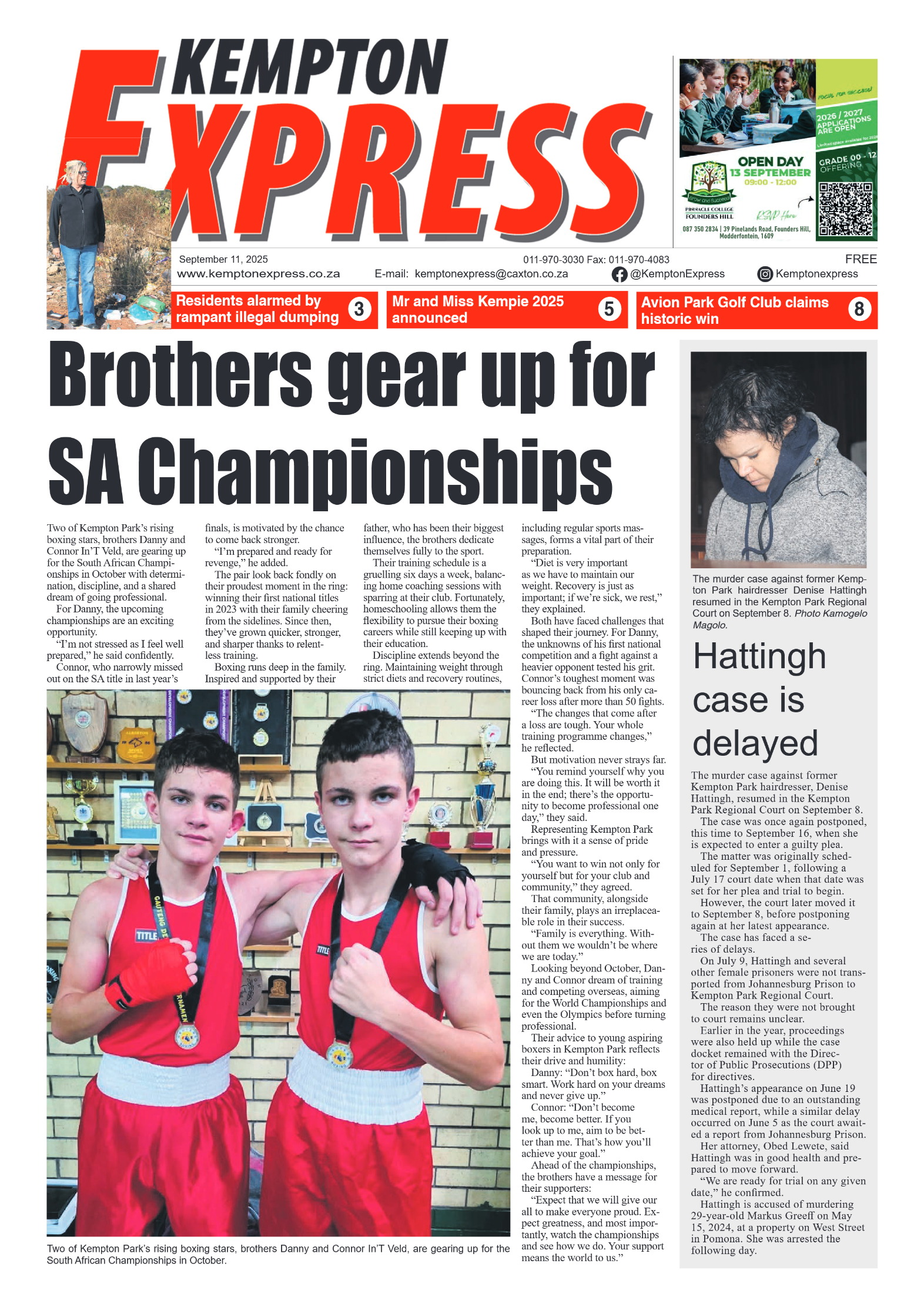 Kempton Express 11 September 2025 page 1