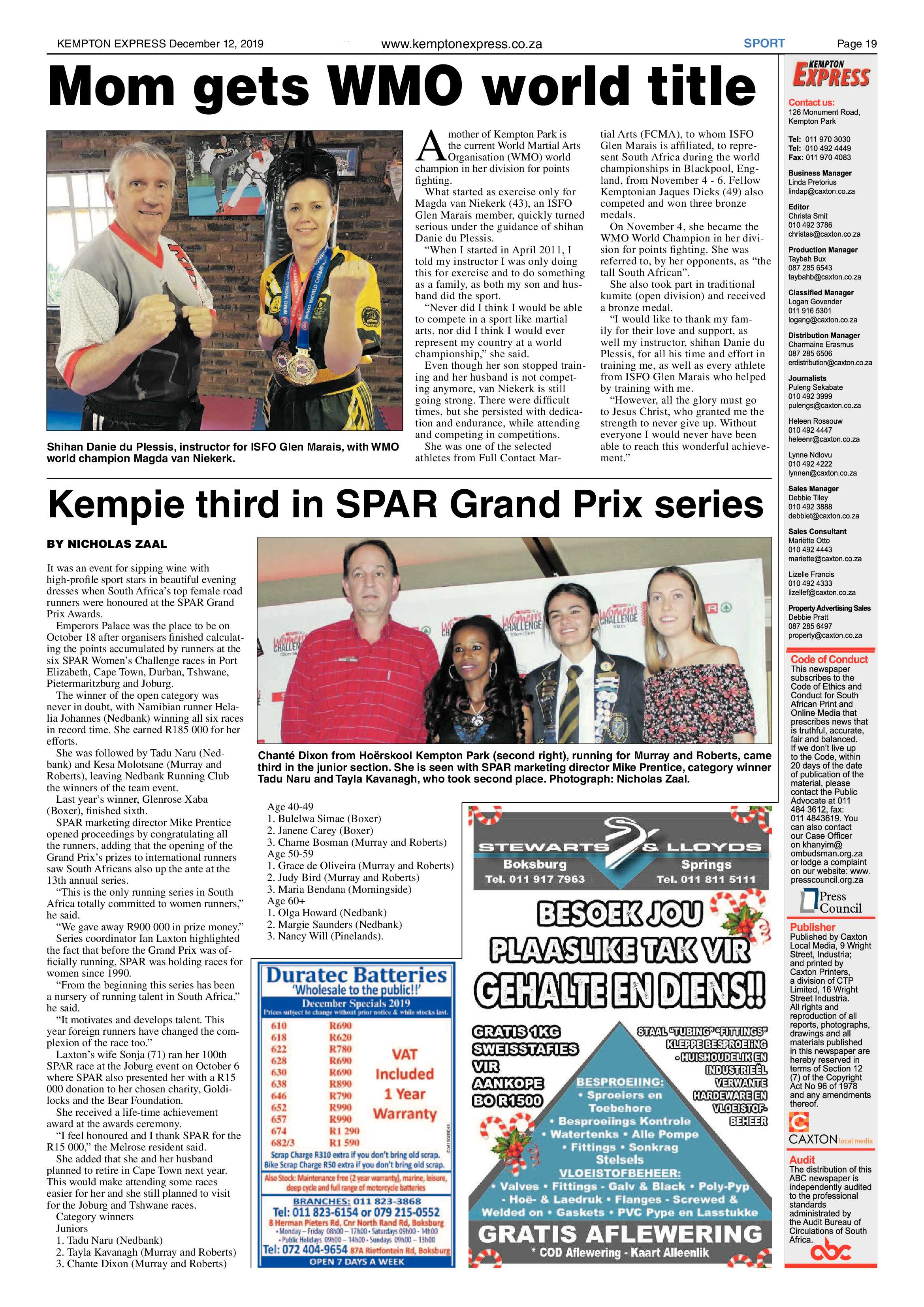 Kempton Express 12 December 2019 page 19
