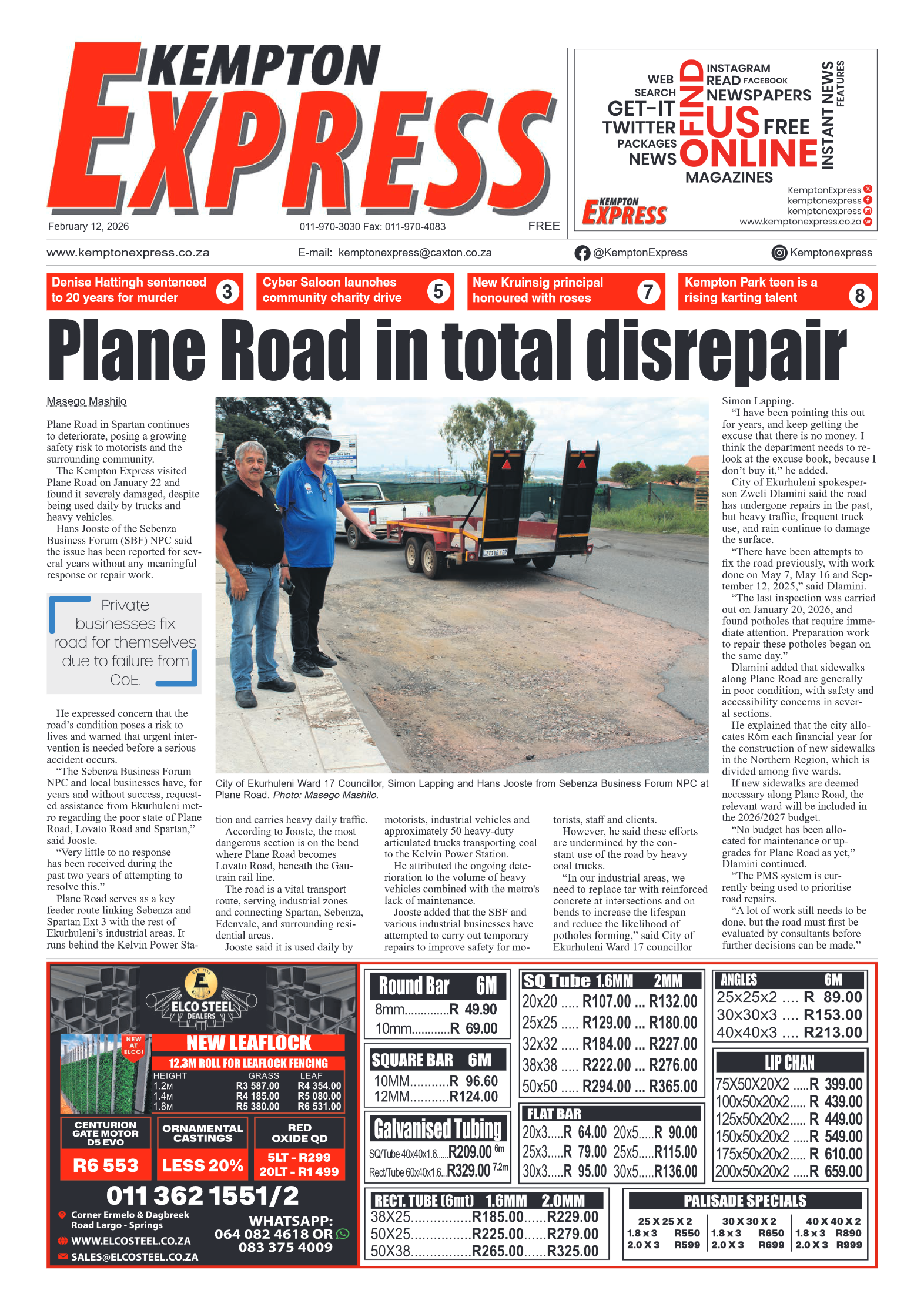 Kempton Express 12 February 2026 page 1