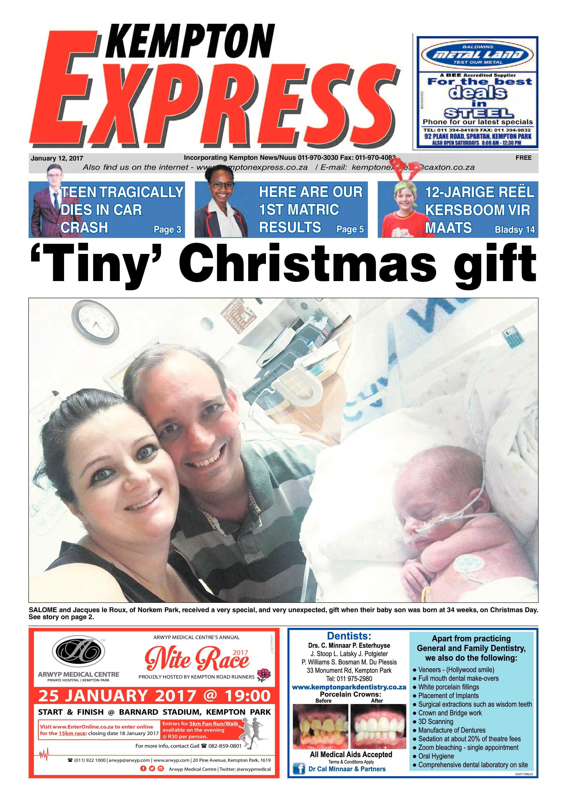Kempton Express 12 January 2017 page 1