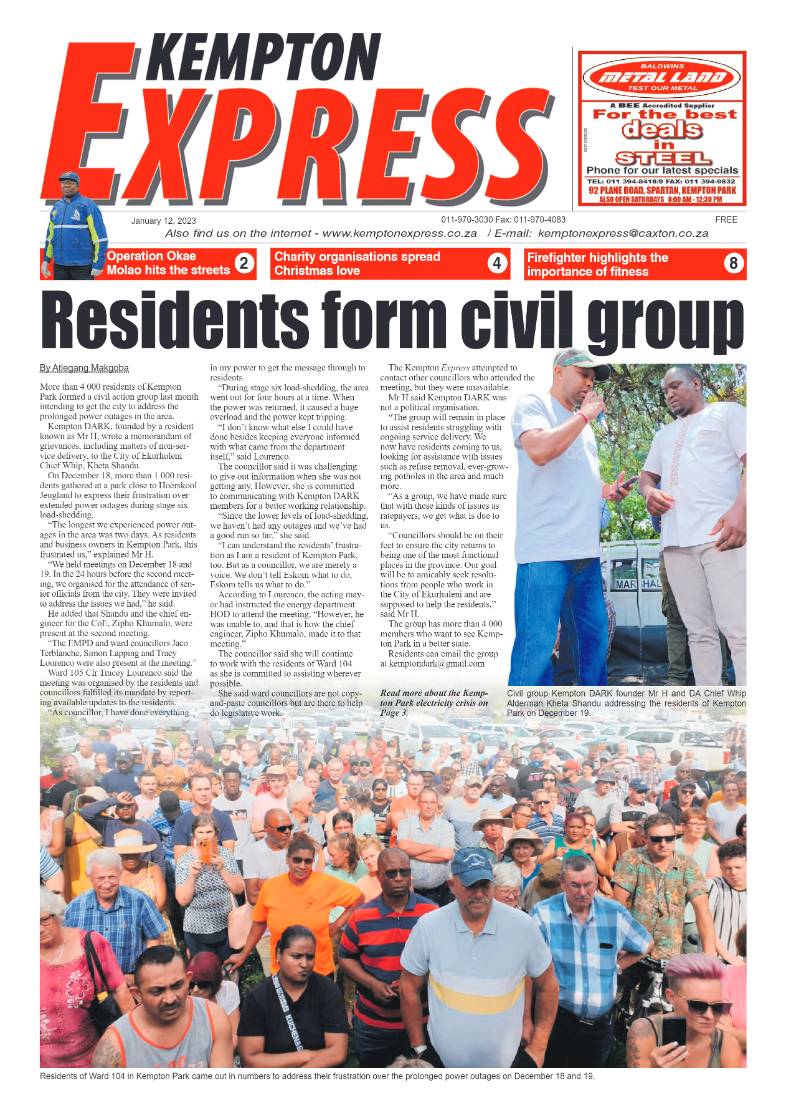 Kempton Express 12 January 2023 page 1