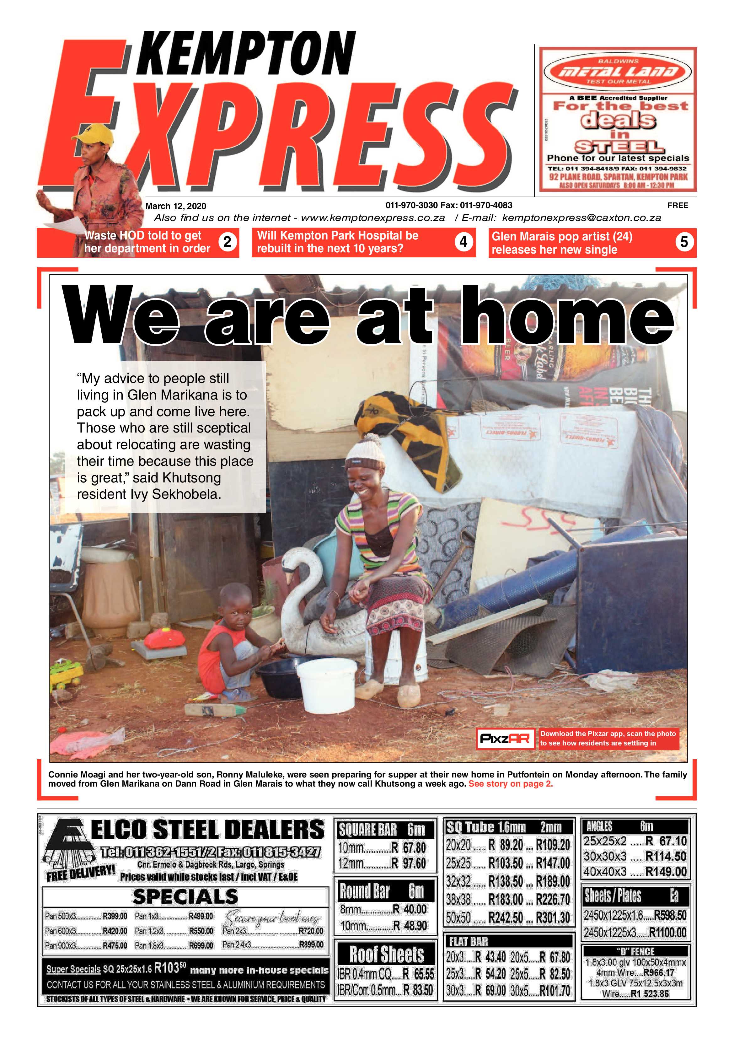 Kempton Express 12 March 2020 page 1