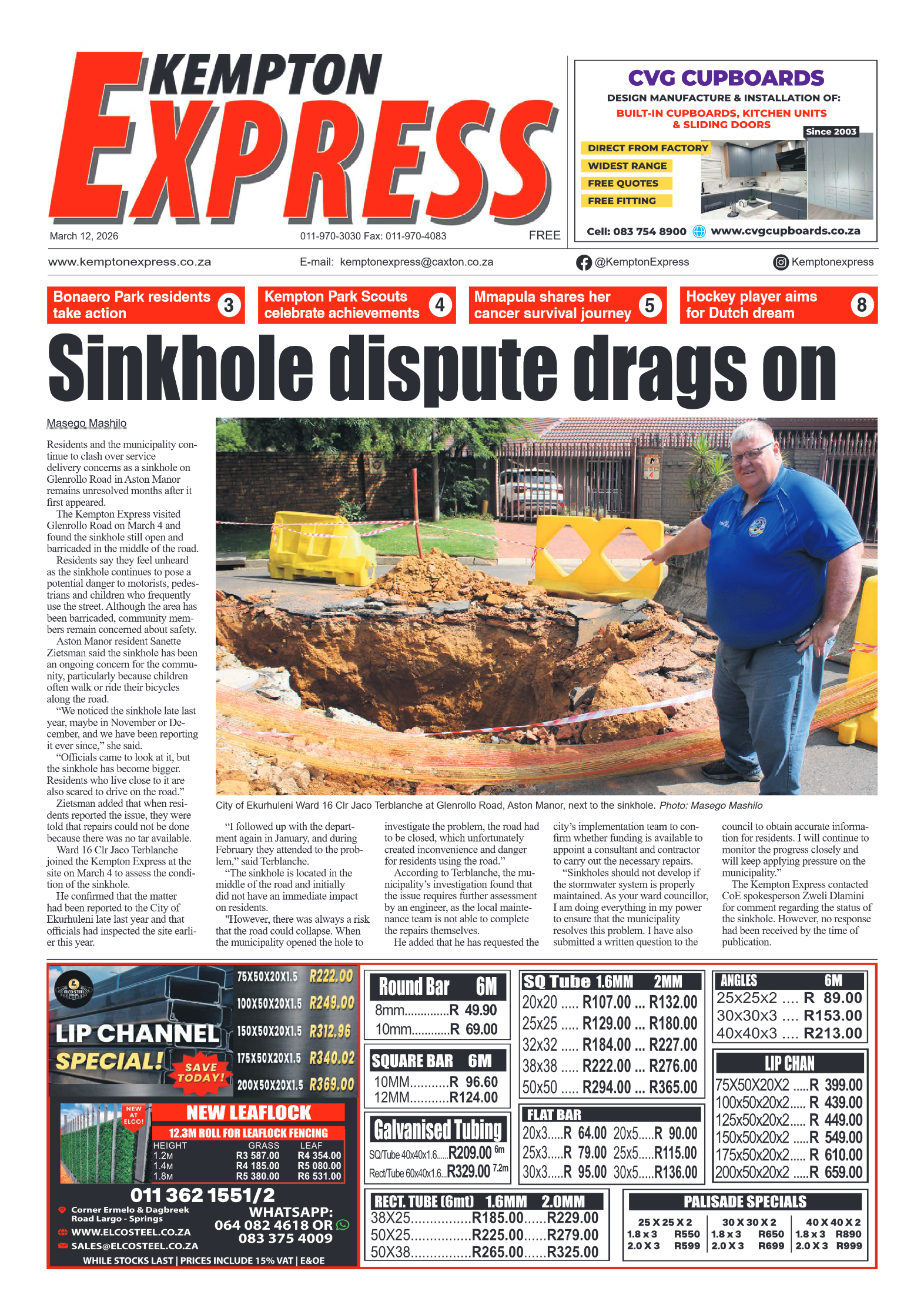 Kempton Express 12 March 2026 page 1