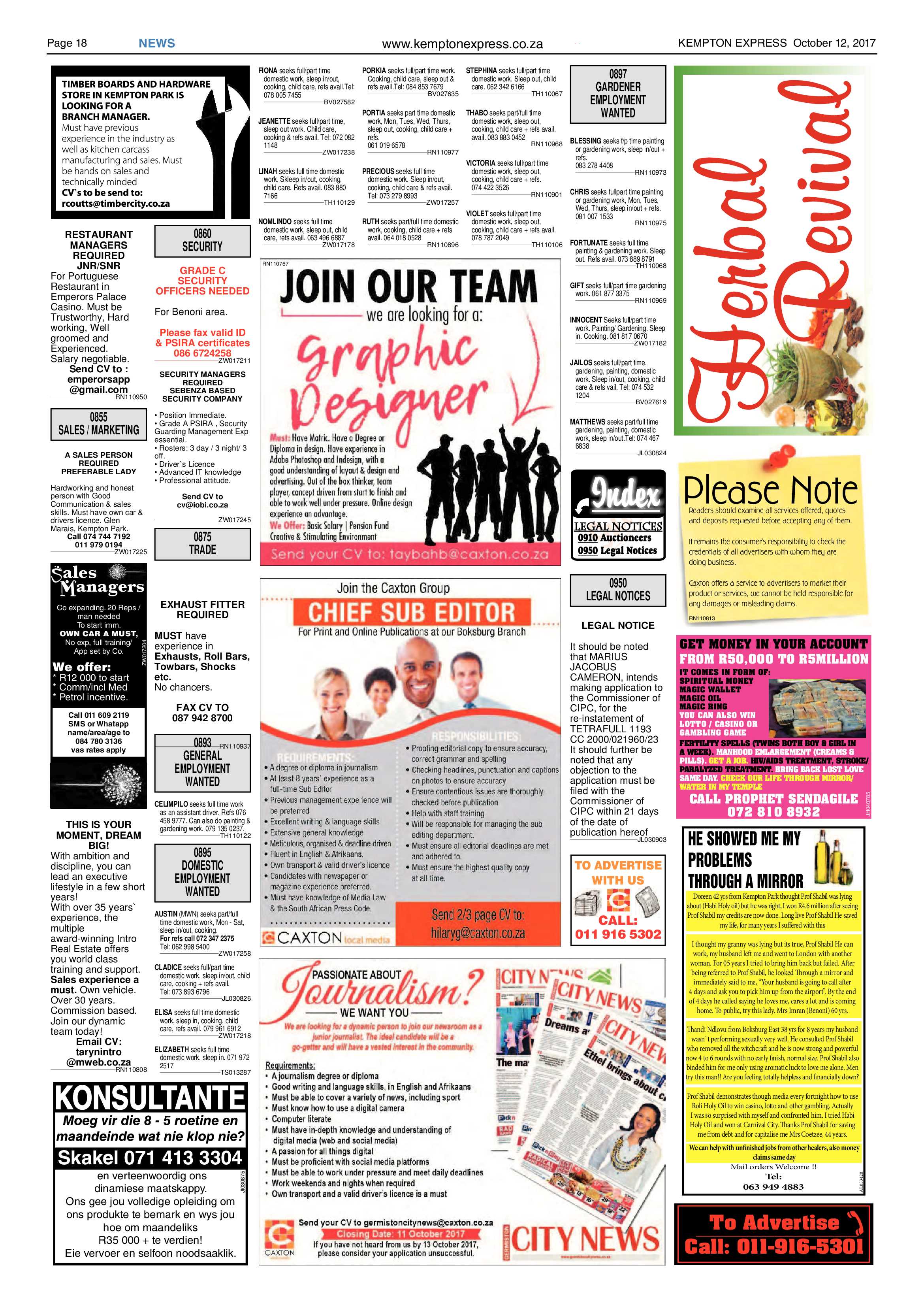 Kempton Express 12 October 2017 page 18