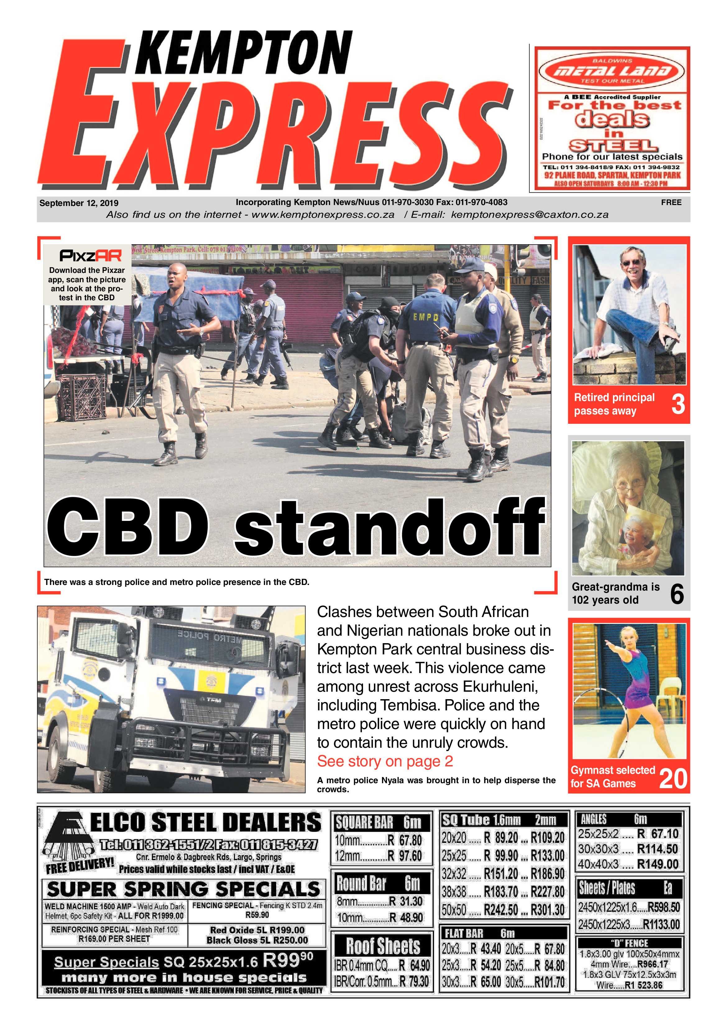Kempton Express 12 September 2019 page 1
