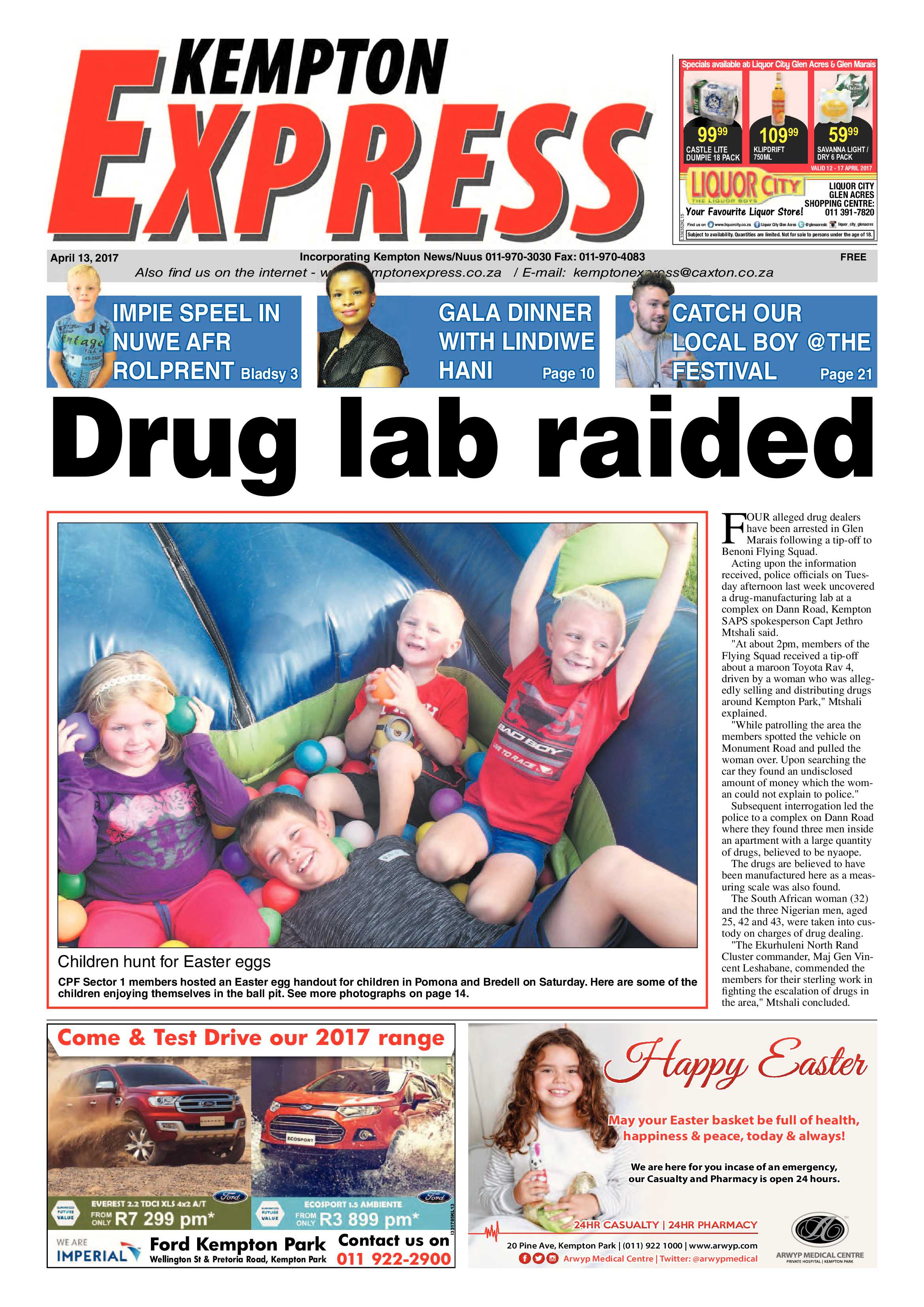 Kempton Express 13 April 2017 page 1