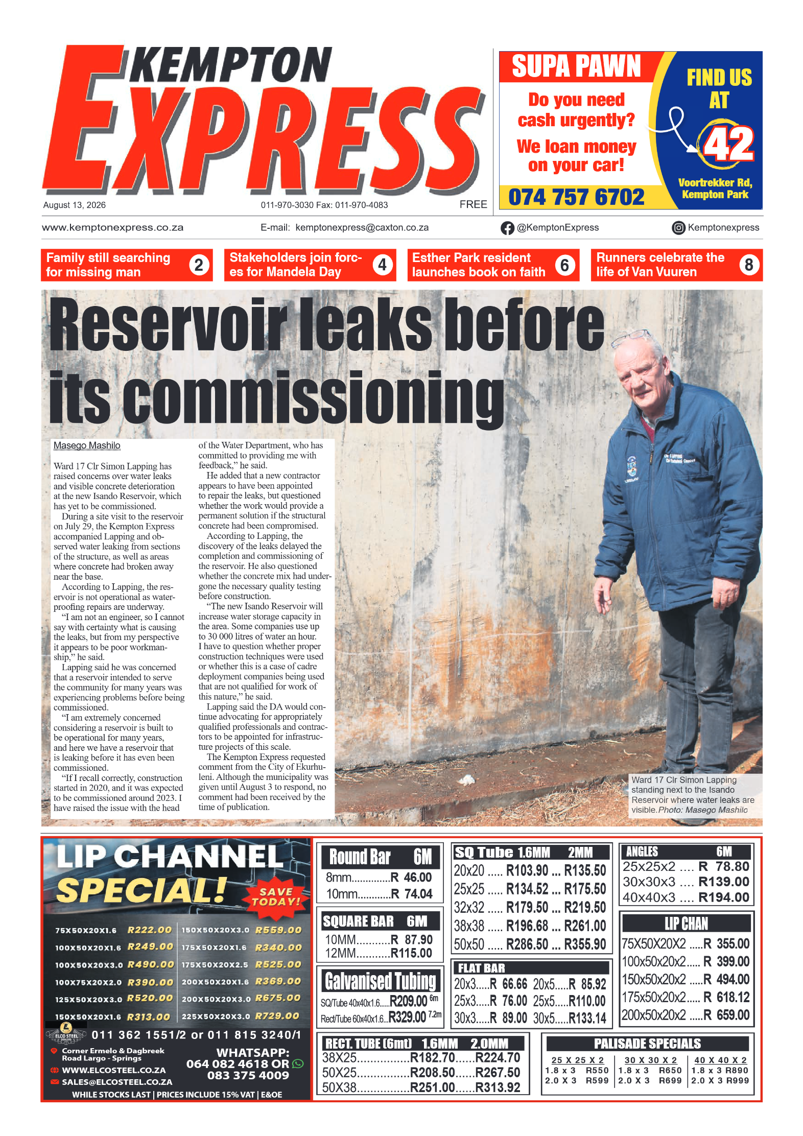Kempton Express 13 August 2026 page 1