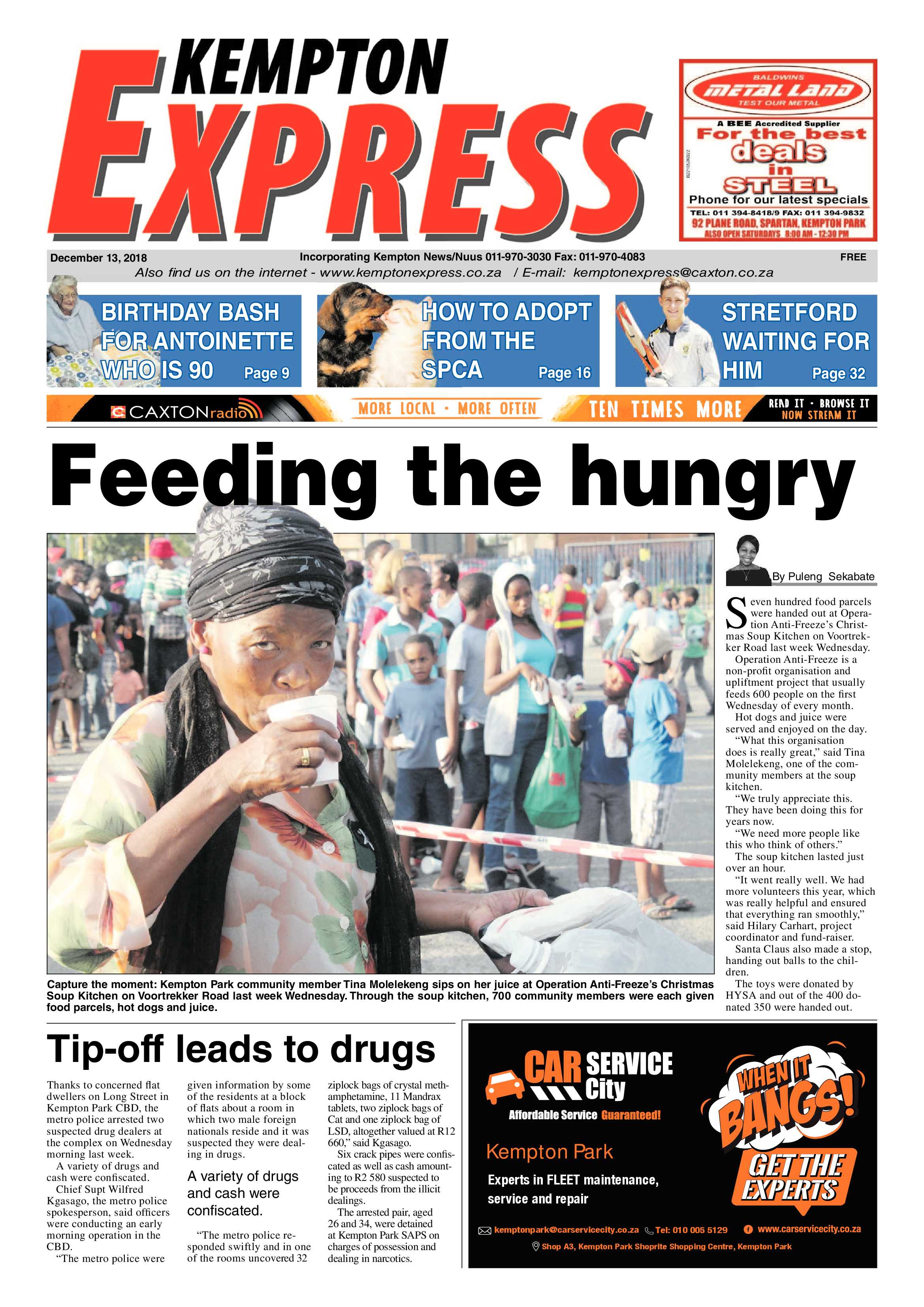 Kempton Express 13 December 2018 page 1