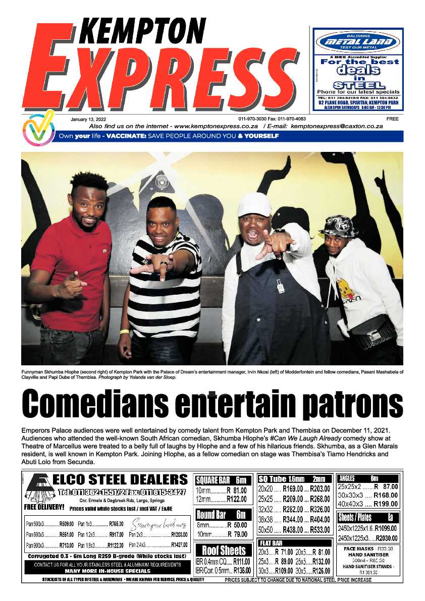 Kempton Express 13 January 2022 page 1