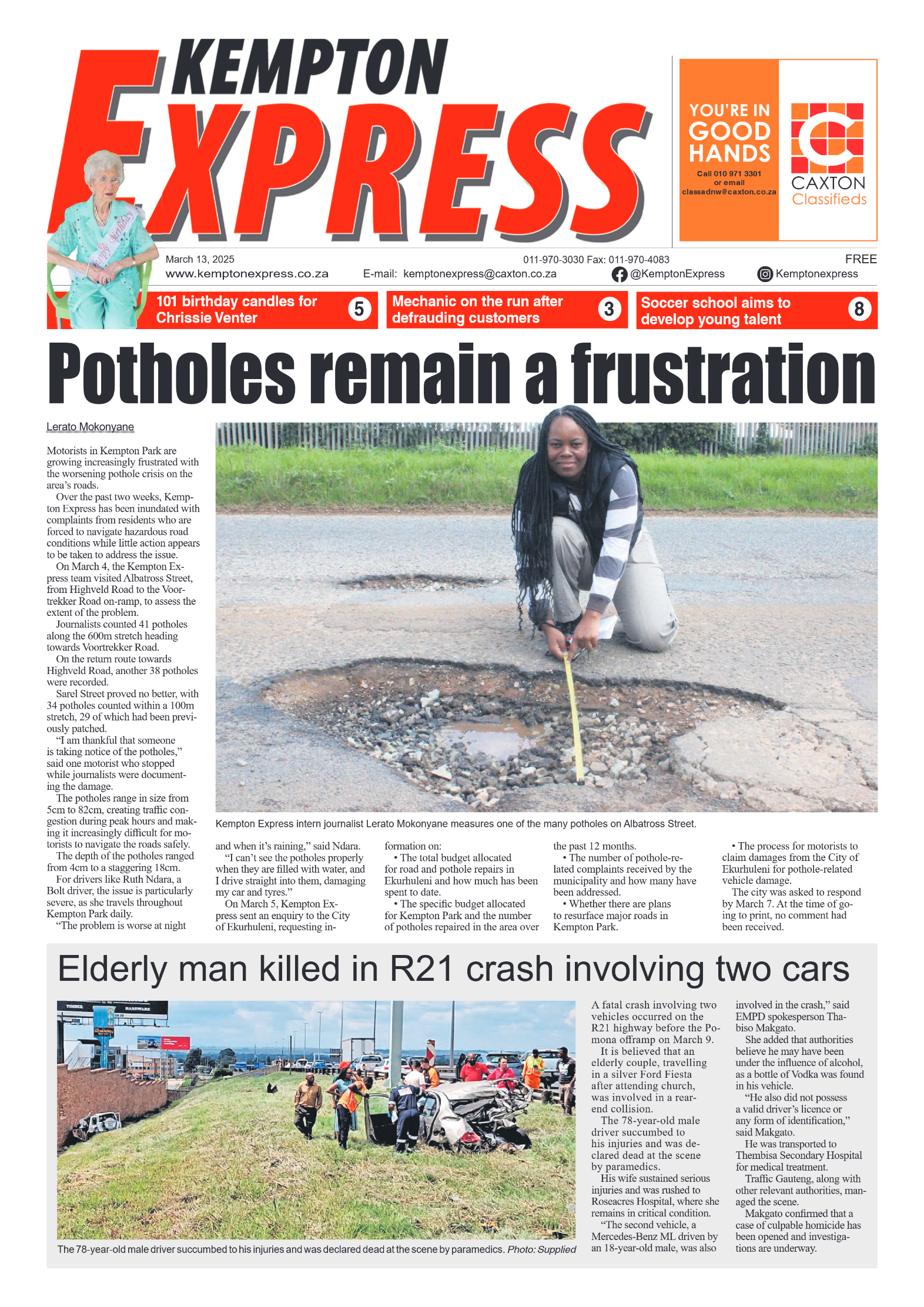 Kempton Express 13 March 2025 page 1