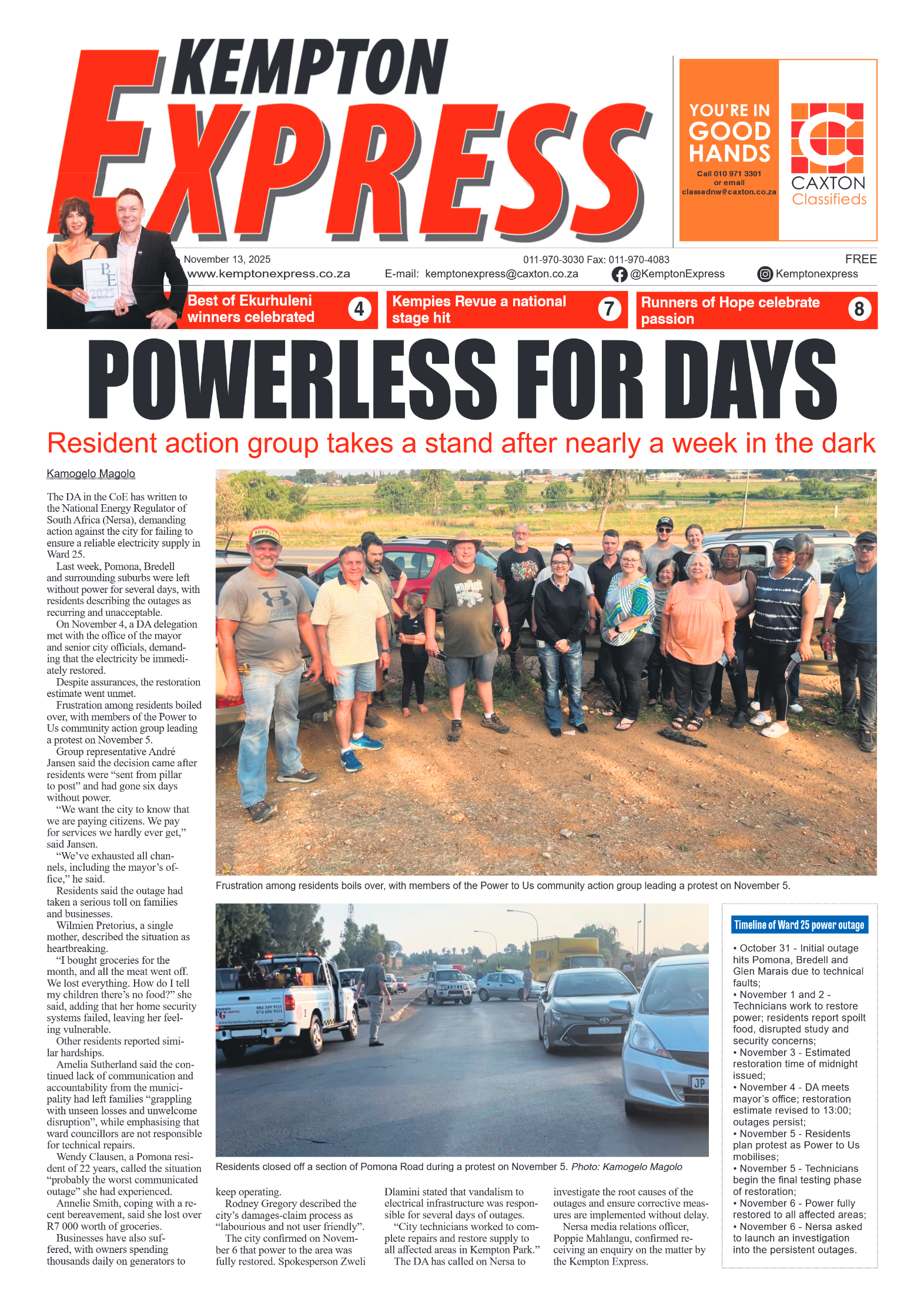 Kempton Express 13 November 2025 page 1