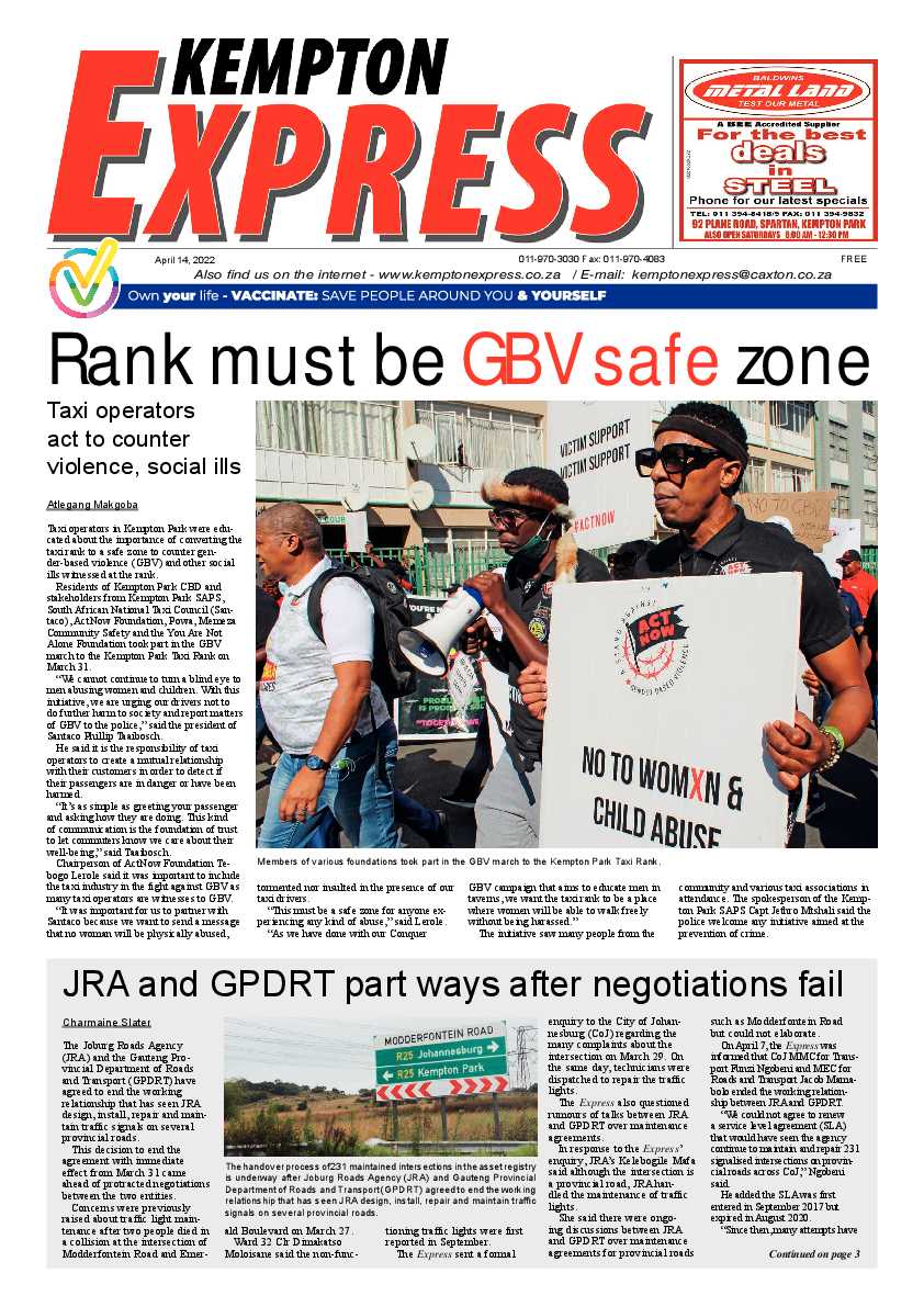 Kempton Express 14 April 2022 page 1