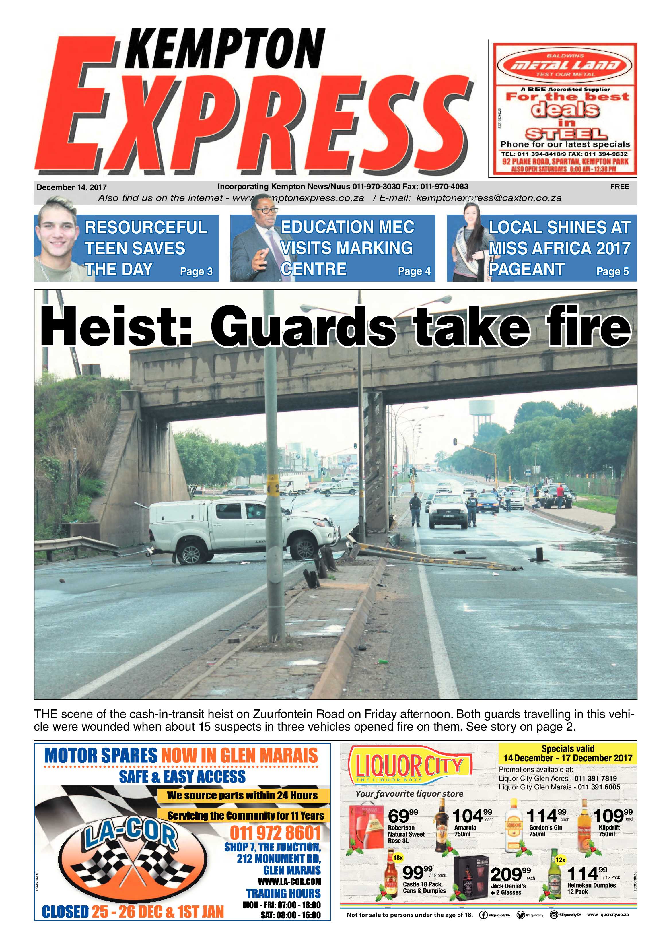 Kempton Express 14 December 2017 page 1