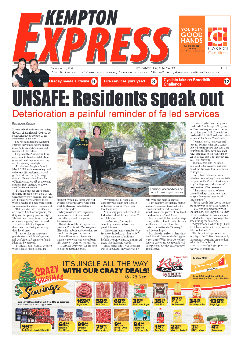 Kempton Express 14 December 2023 page 1