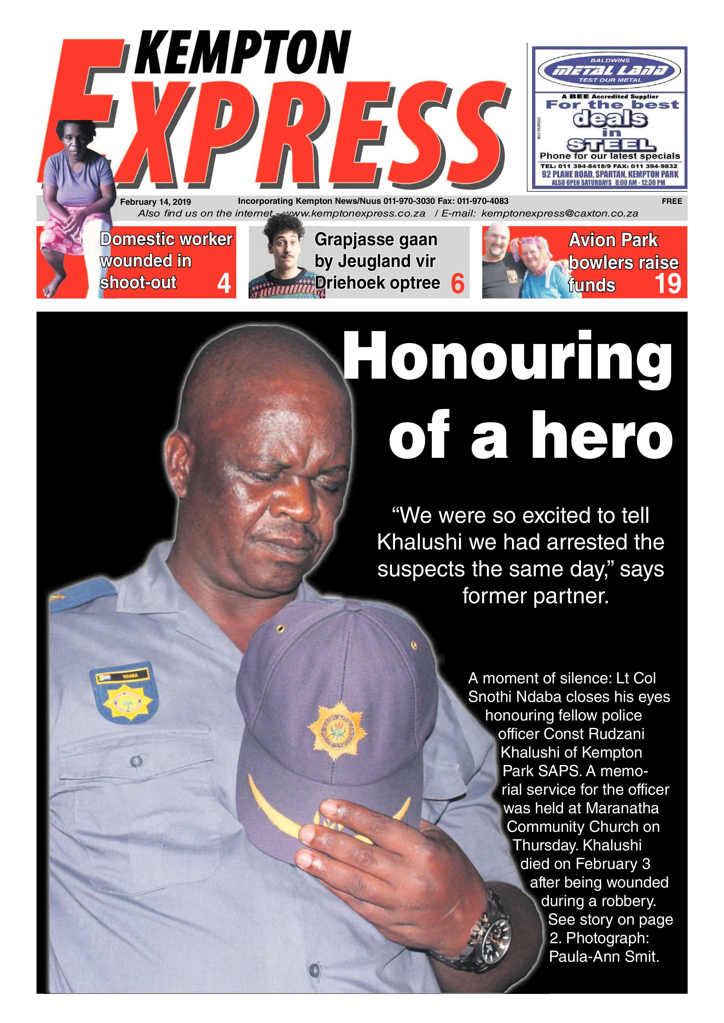 Kempton Express 14 February 2019 page 1