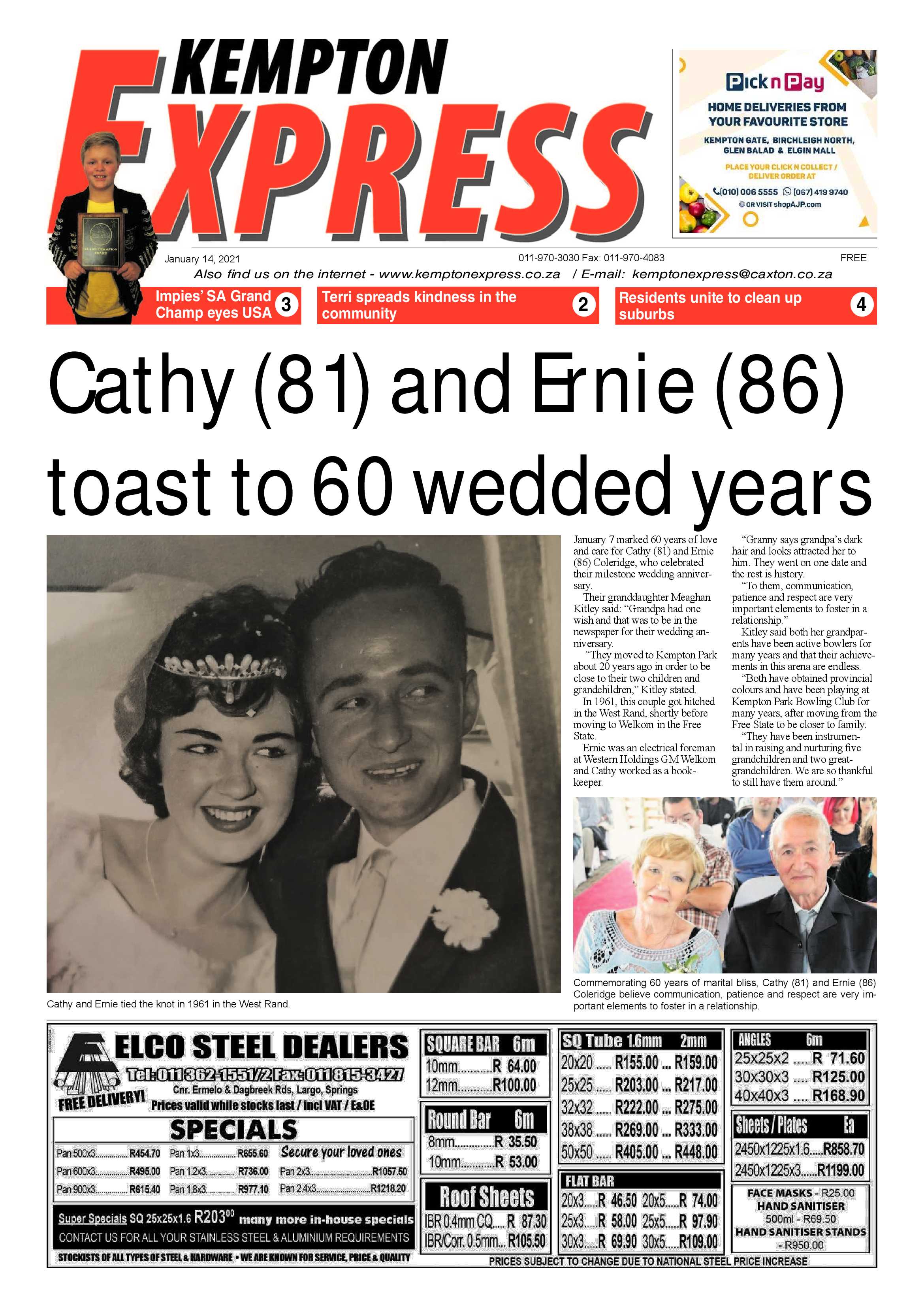 Kempton Express 14 January 2021 page 1