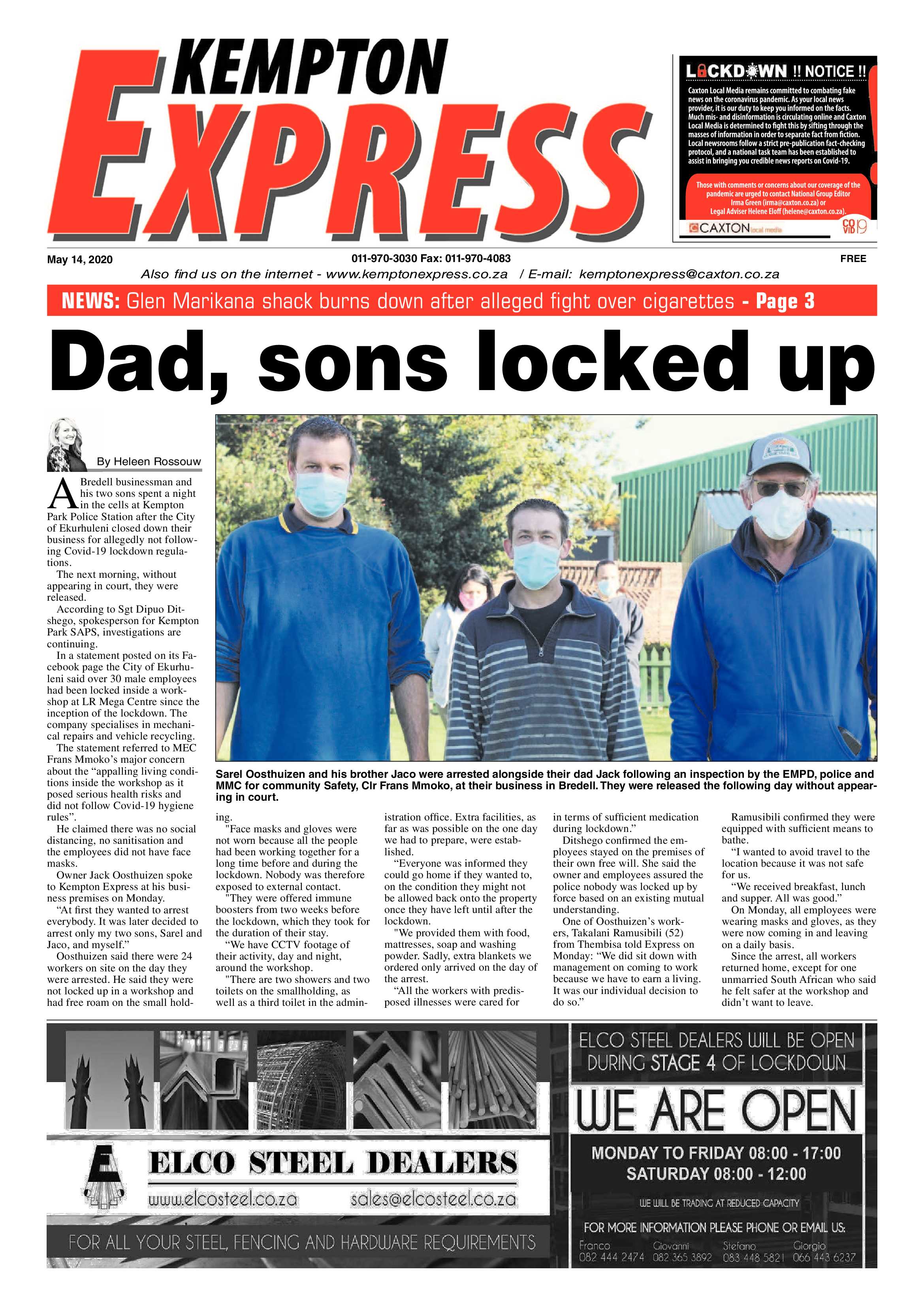 Kempton Express 14 May 2020 page 1