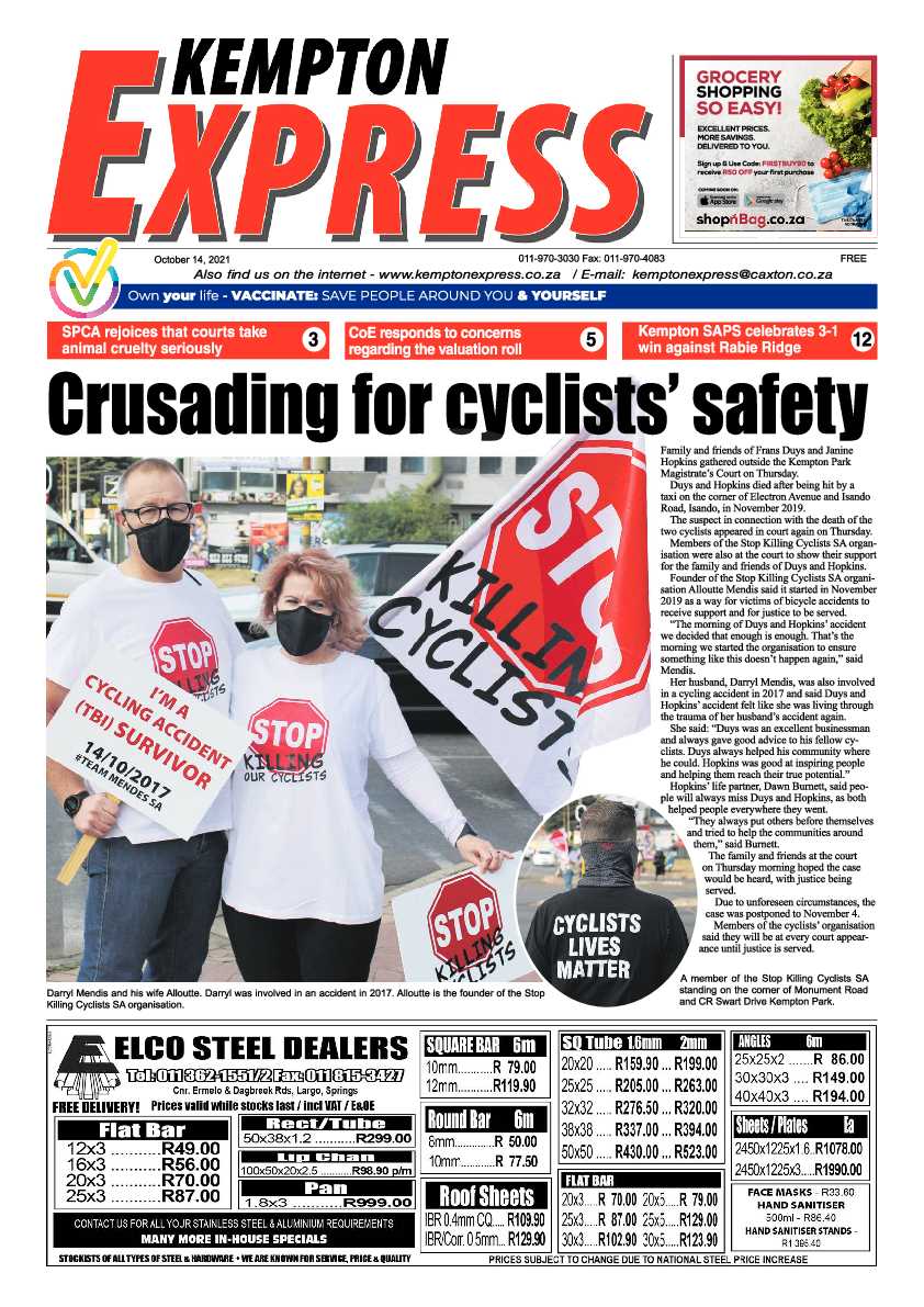 Kempton Express 14 October 2021 page 1