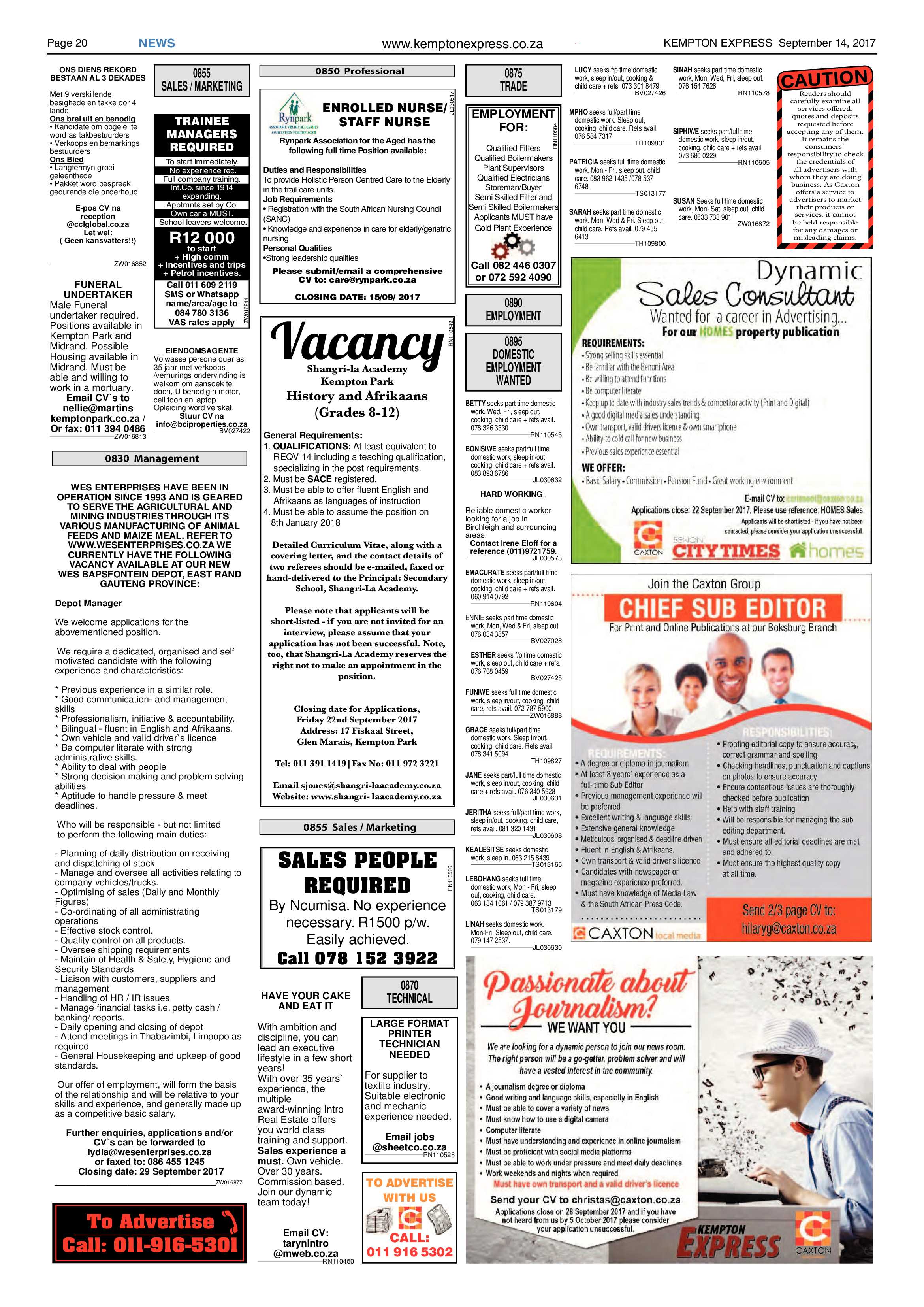 Kempton Express 14 September 2017 page 20