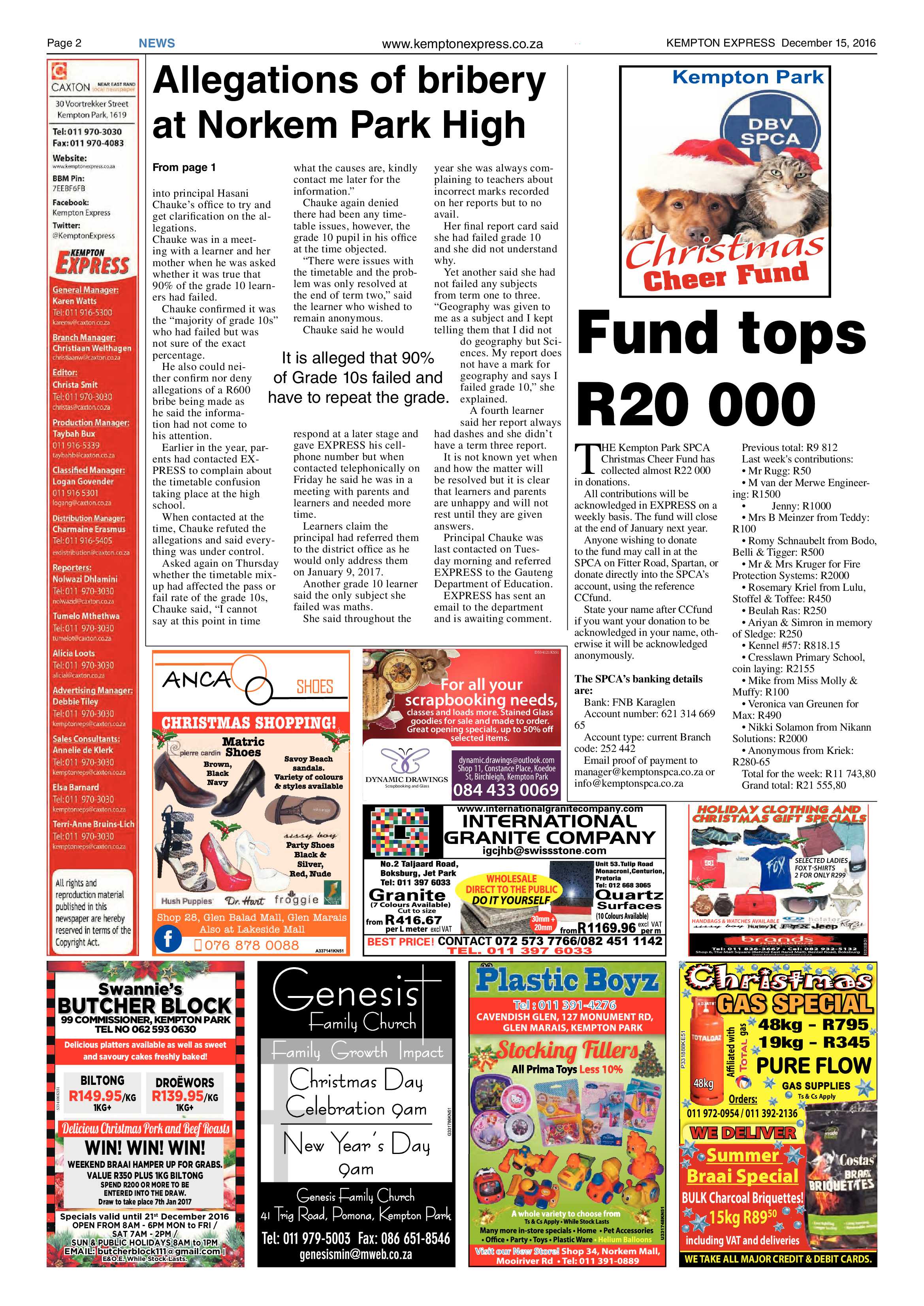 Kempton Express 15 December 2016 page 2