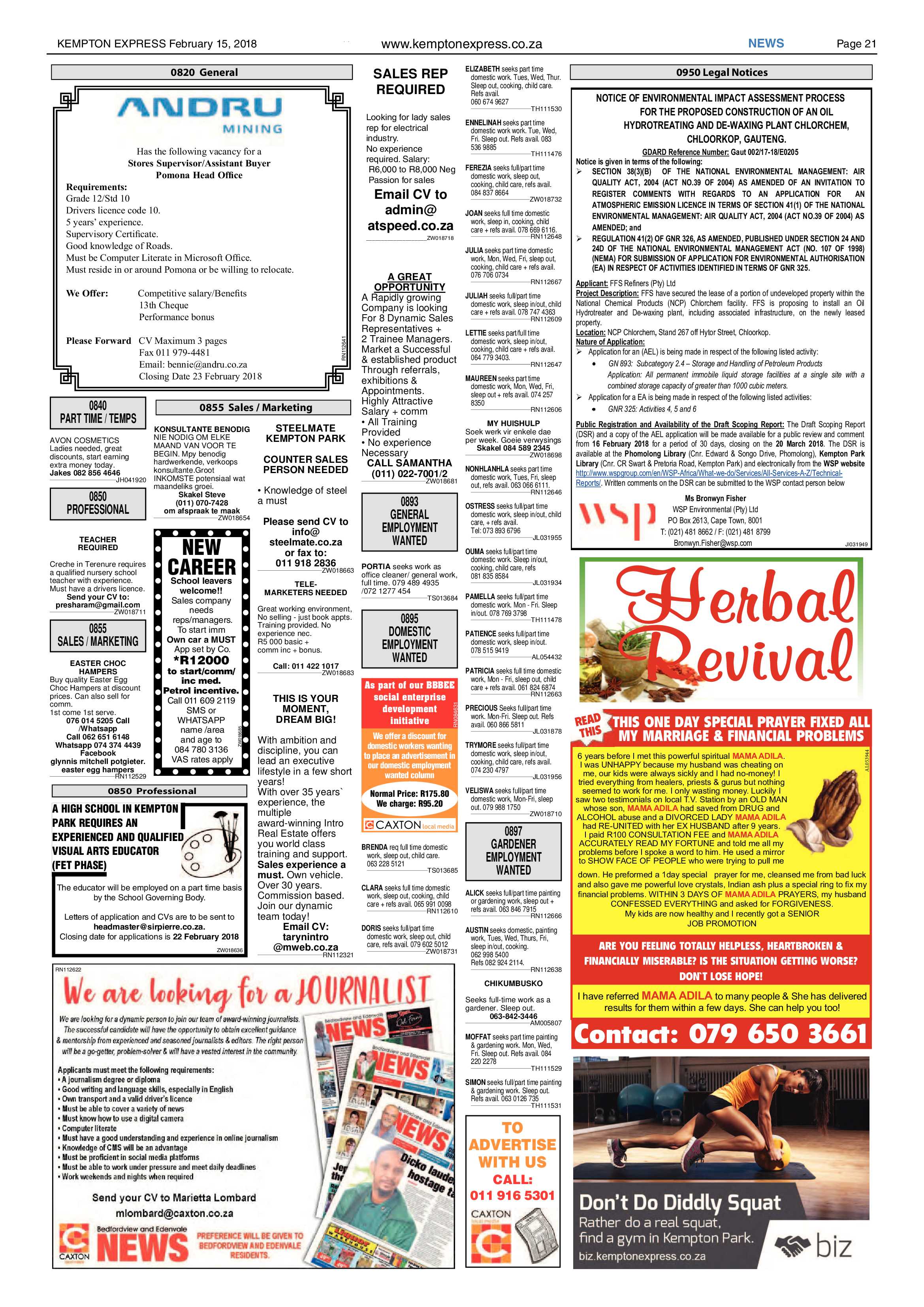 Kempton Express 15 February 2018 page 21