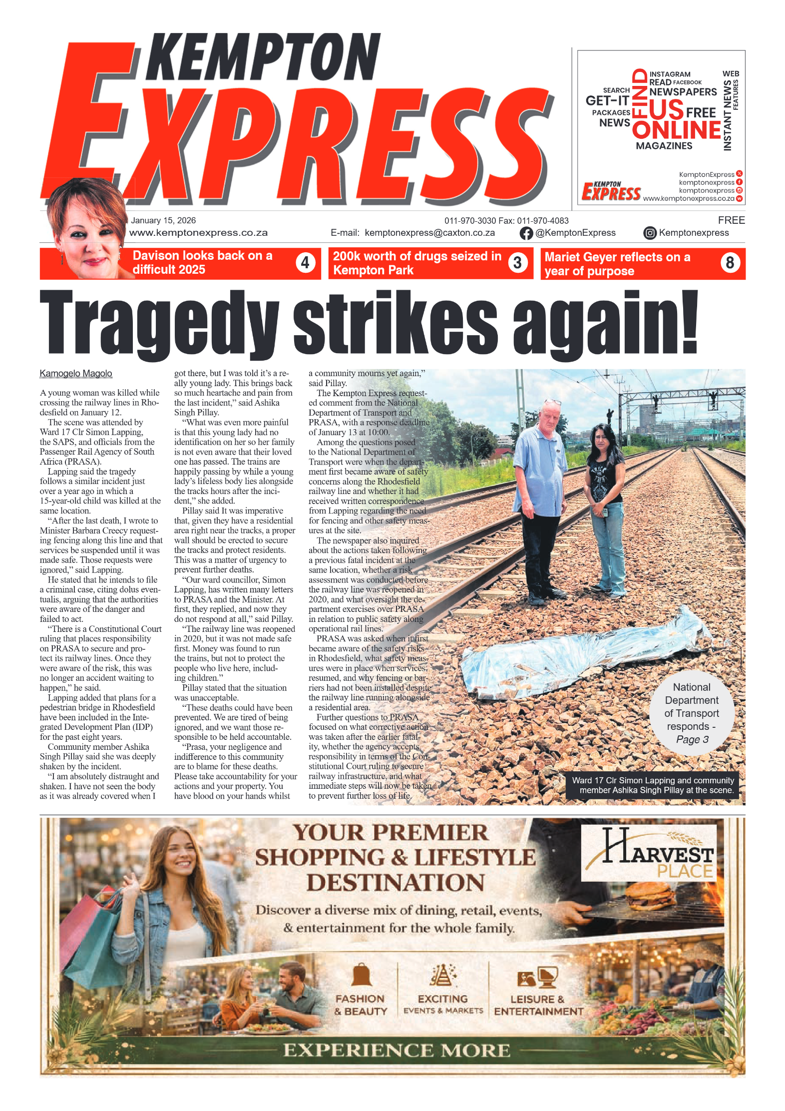 Kempton Express 15 January 2026 page 1