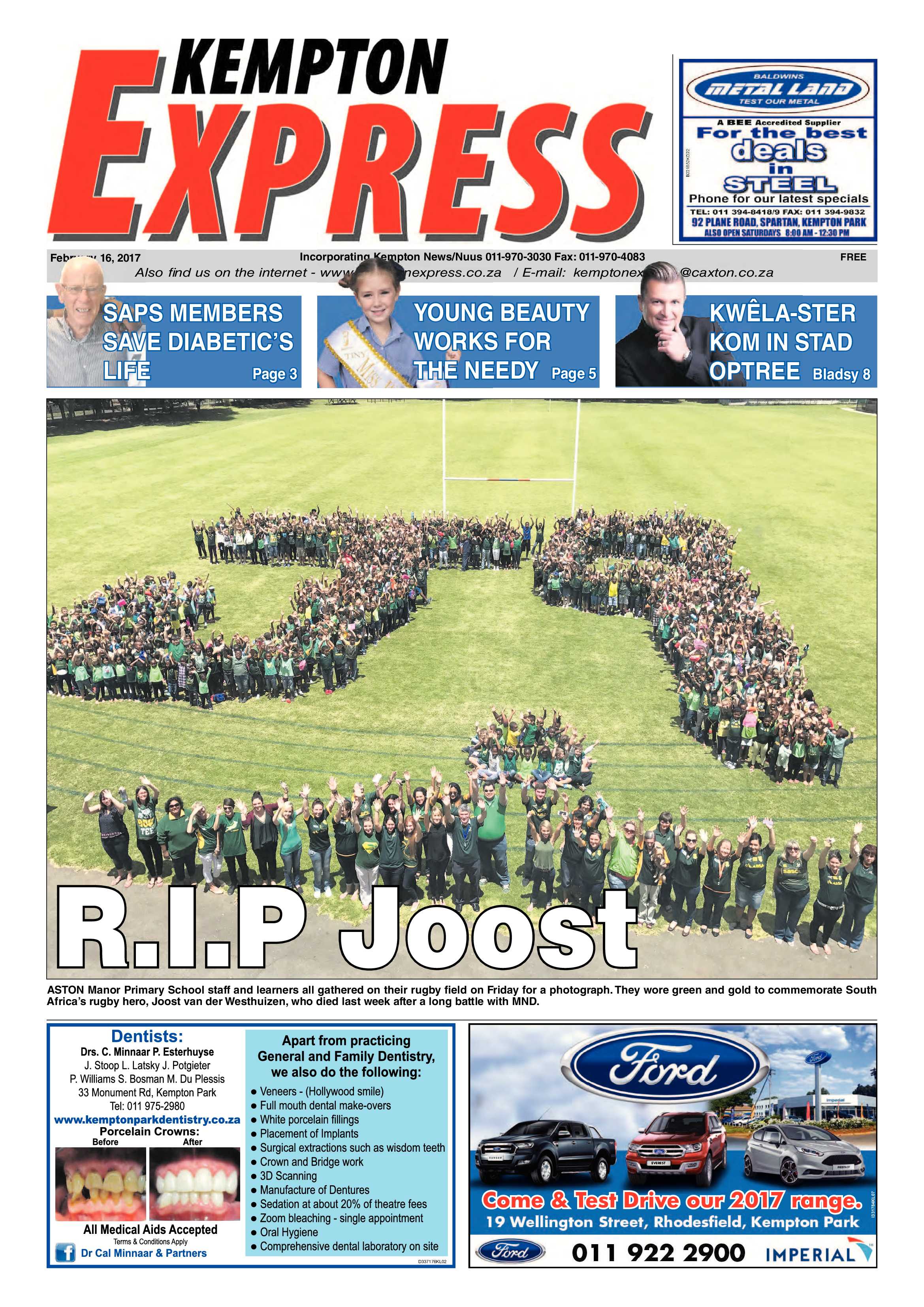 Kempton Express 16 February 2017 page 1