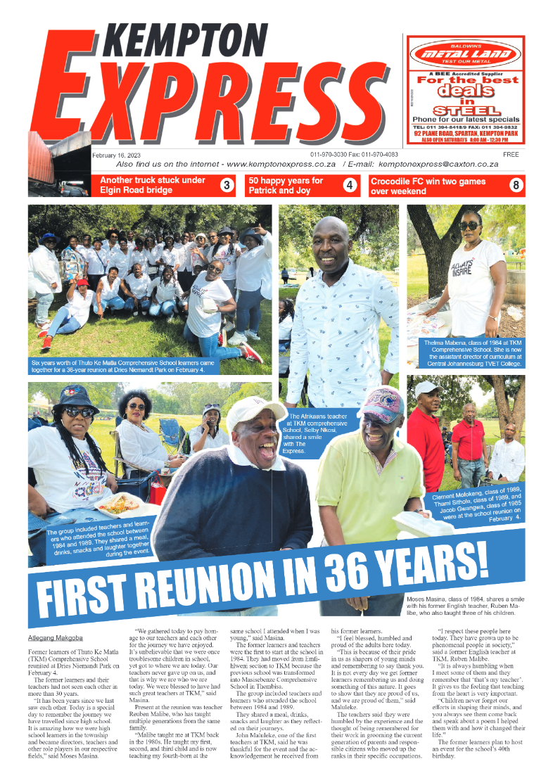 Kempton Express 16 February 2023 page 1
