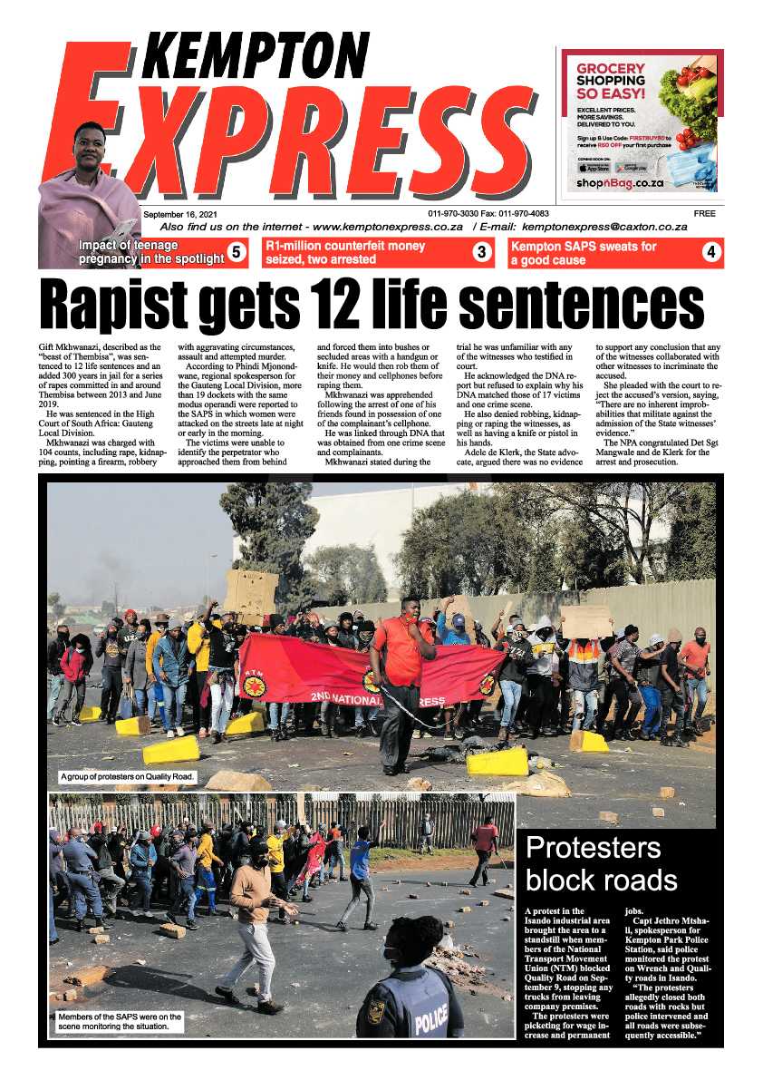 Kempton Express 16 September 2021 page 1