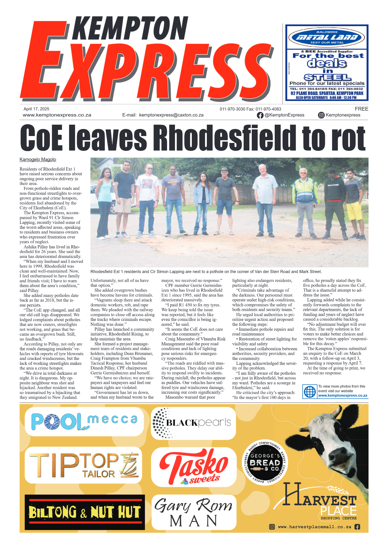 Kempton Express 17 April 2025 page 1