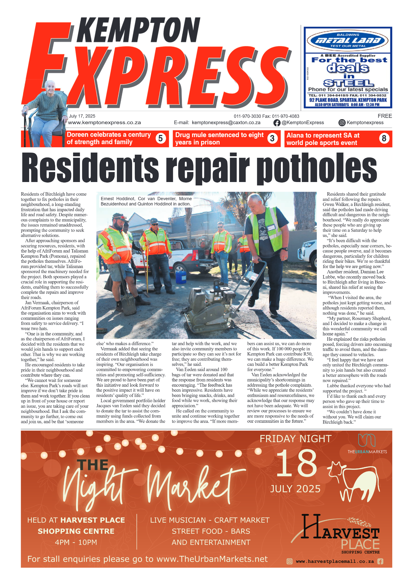 Kempton Express 17 July 2025 page 1