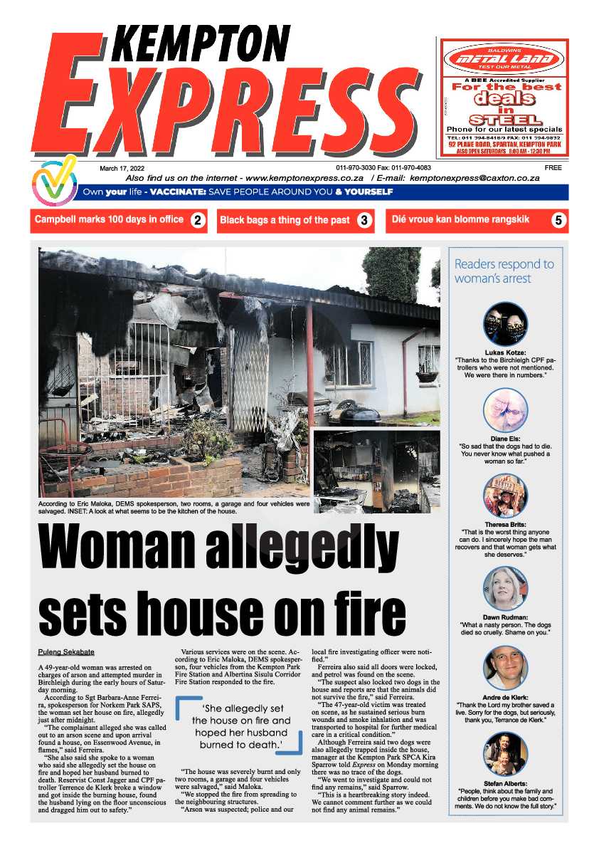 Kempton Express 17 March 2022 page 1
