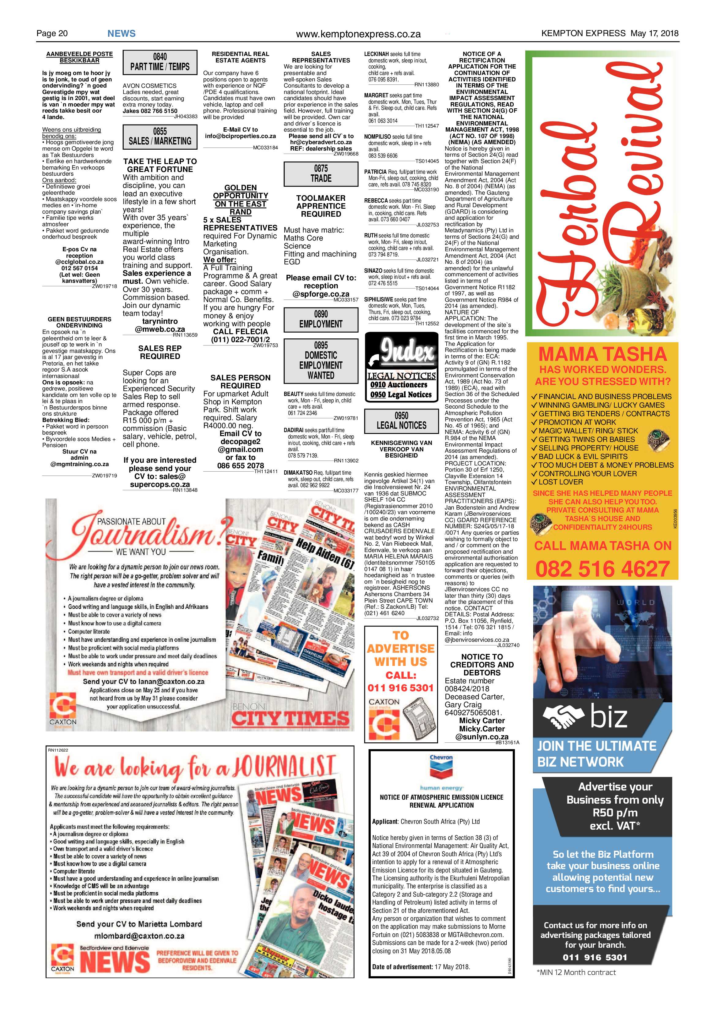 Kempton Express 17 May 2018 page 20